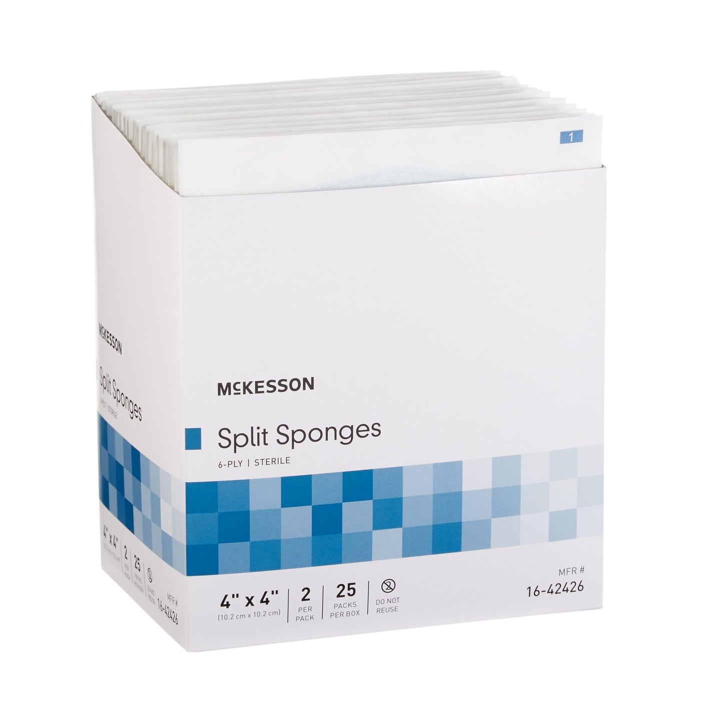 Drain Sponge McKesson 4 X 4 Inch 6-Ply Sterile 2 per Pack