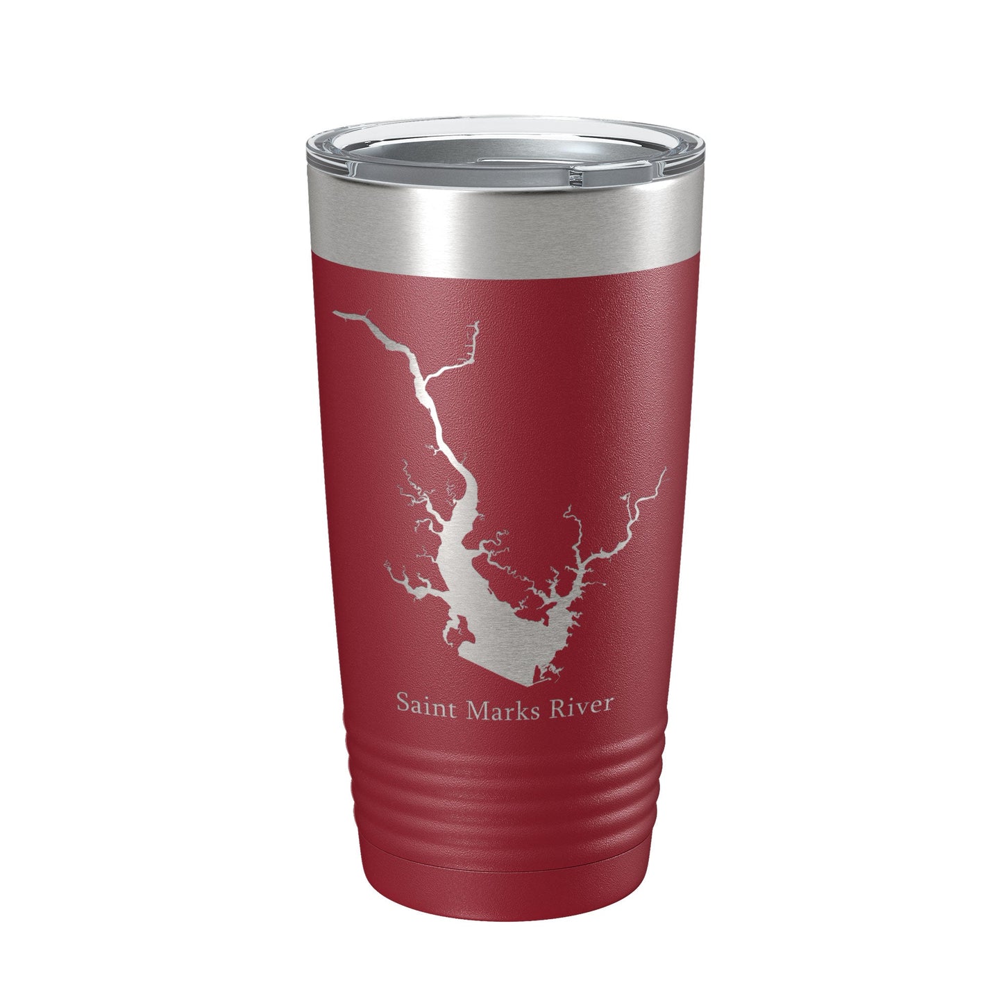 St. Marks River FL Map Tumbler Travel Mug Insulated Laser Engraved Coffee Cup Apalachee Bay Florida Saint 20 oz-18