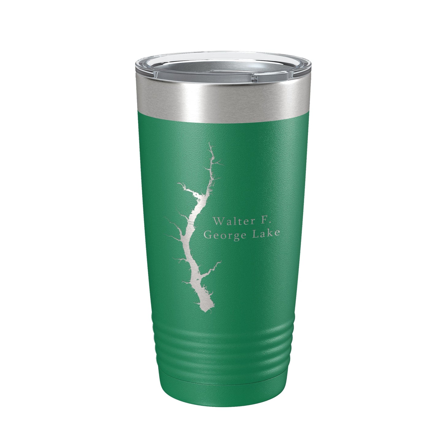 Walter F. George Lake Map Tumbler Travel Mug Insulated Laser Engraved Coffee Cup Alabama Georgia 20 oz-9
