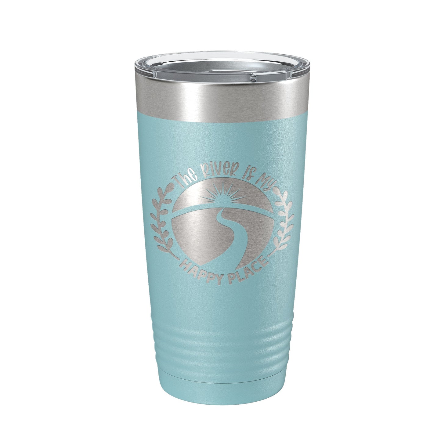 River Is My Happy Place Tumbler Travel Mug Insulated Laser Engraved Coffee Cup Birthday Float Trips Party Gift 20 oz-13
