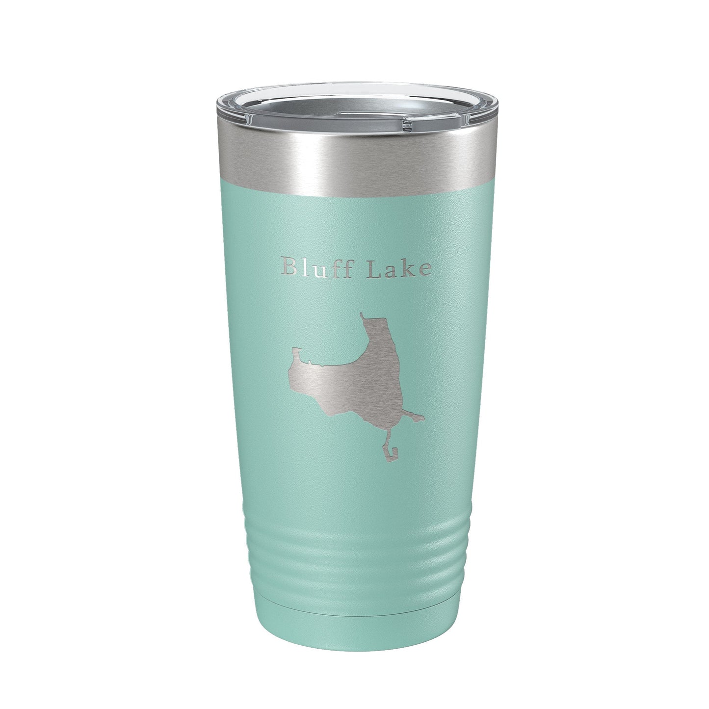 Bluff Lake Map Tumbler Travel Mug Insulated Laser Engraved Coffee Cup Illinois 20 oz-12