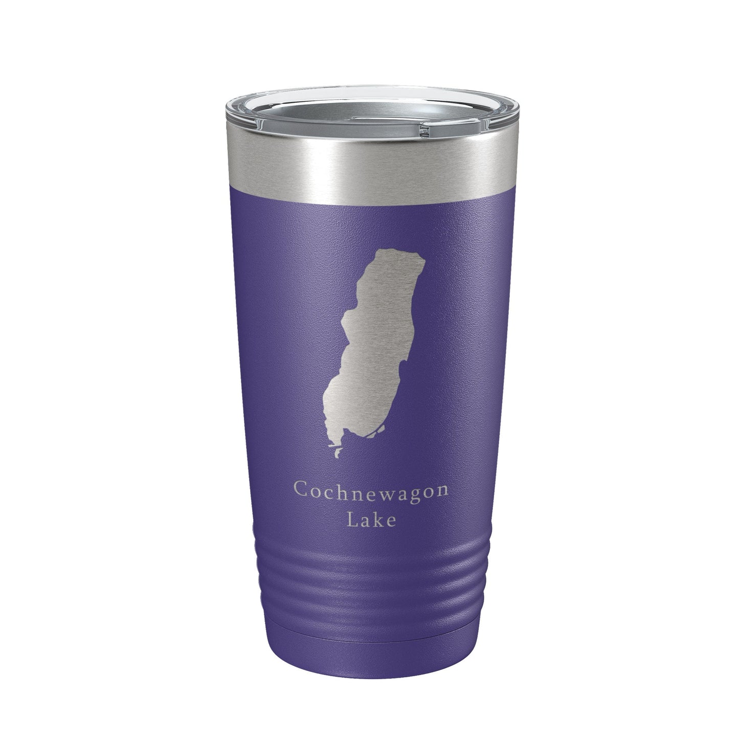 Cochnewagon Lake Pond Map Tumbler Travel Mug Insulated Laser Engraved Coffee Cup Maine 20 oz-15