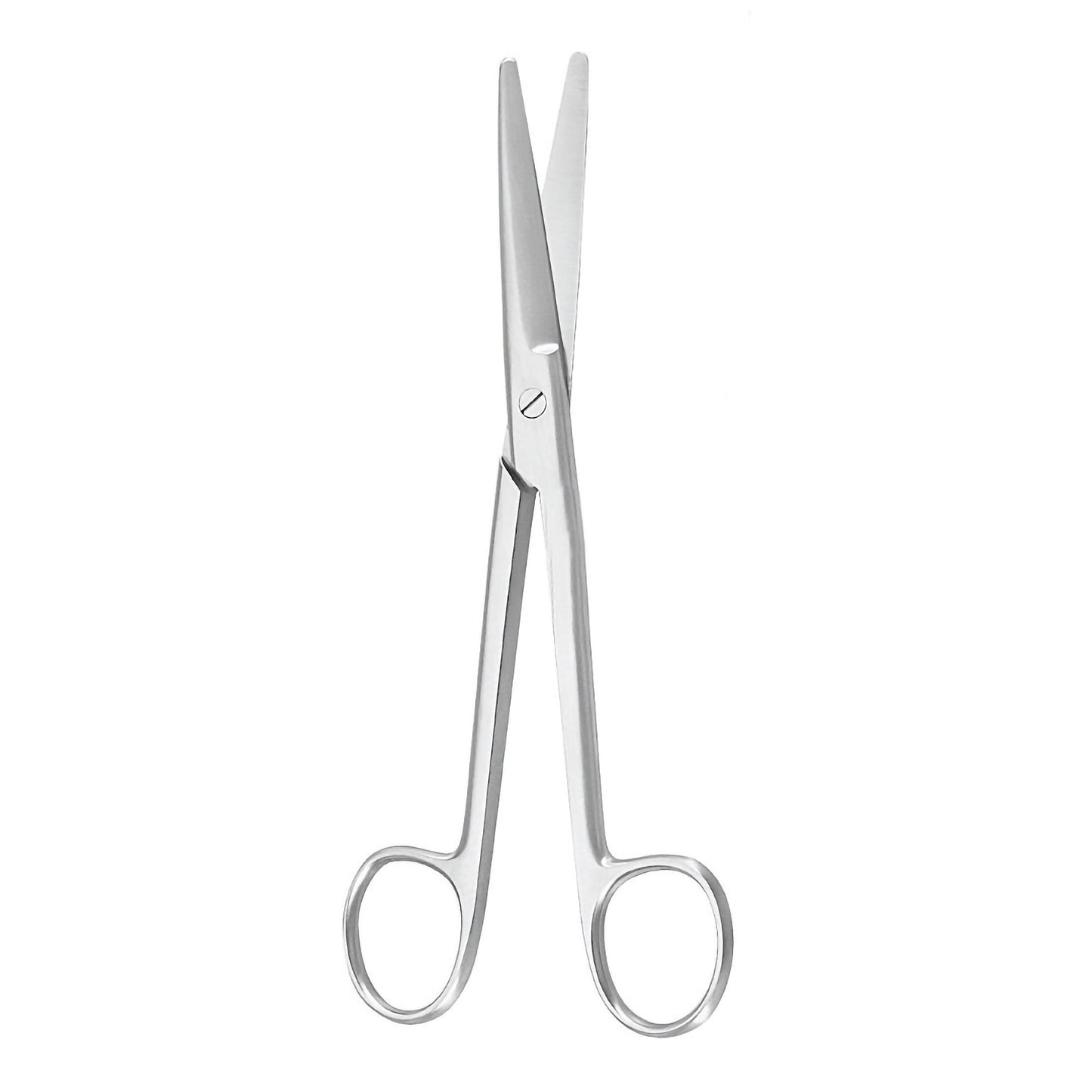 Dissecting Scissors McKesson Argent™ Mayo 6-3/4 Inch Length OR / Surgical Grade German Stainless Steel NonSterile Finger Ring Handle Straight, Beveled Blunt Tip / Blunt Tip
