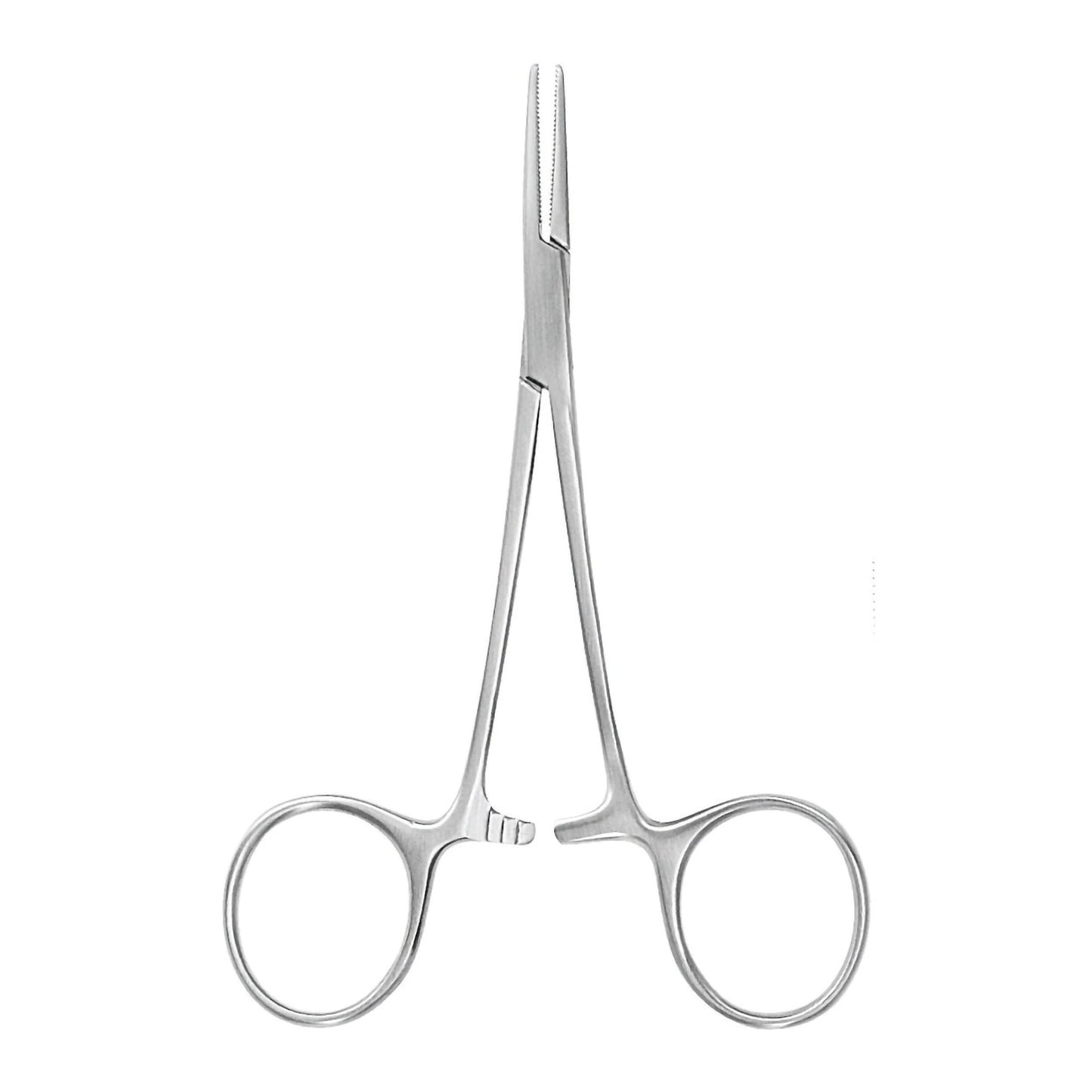 Mosquito Forceps McKesson Argent™ Hartmann 3-1/2 Inch Length OR / Surgical Grade German Stainless Steel NonSterile Locking Finger Ring Handle Curved Serrated Tips