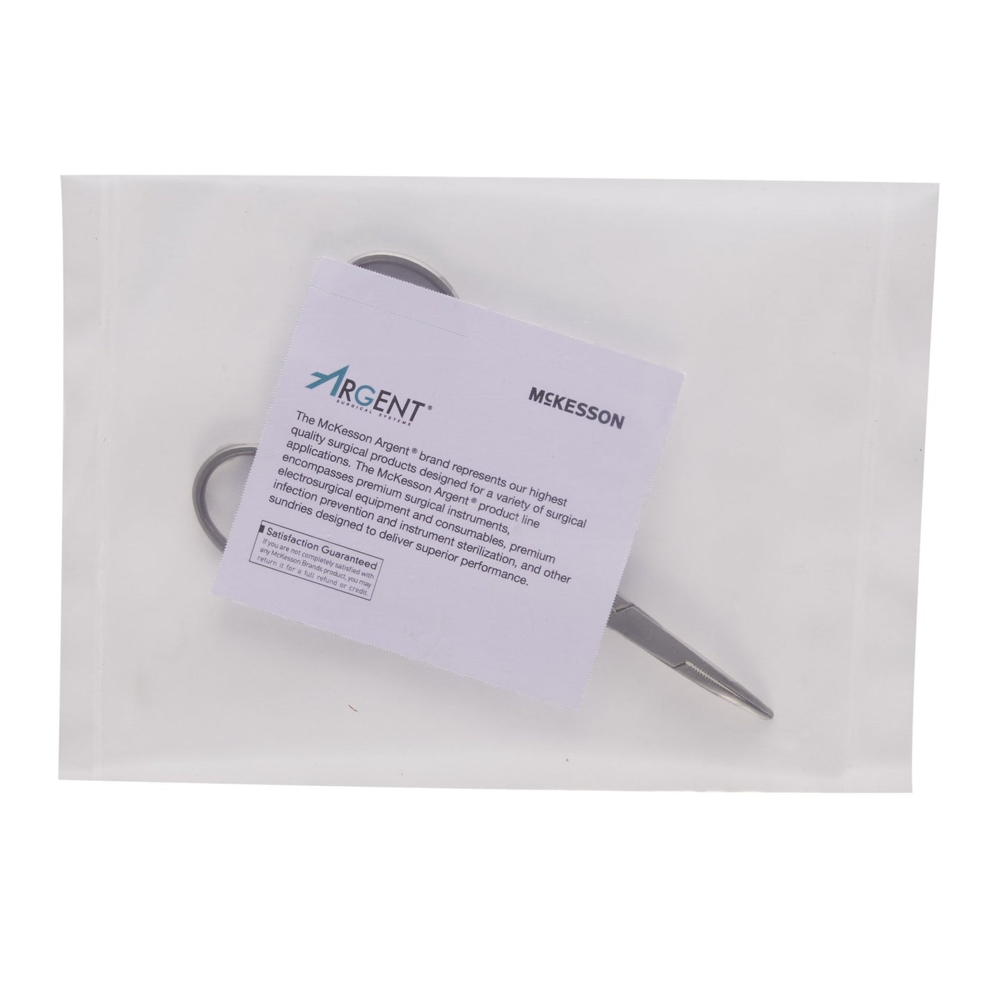 Mosquito Forceps McKesson Argent™ Halsted 5 Inch Length OR / Surgical Grade German Stainless Steel NonSterile Locking Finger Ring Handle Curved Serrated Tips