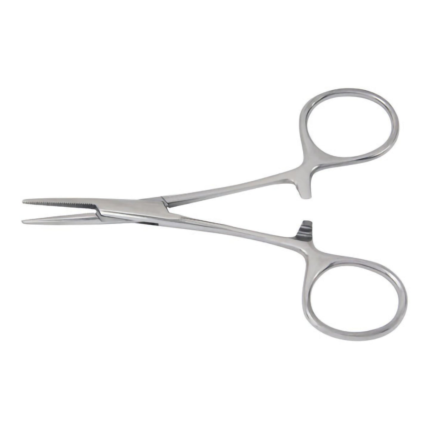 Mosquito Forceps McKesson Hartmann 3-1/2 Inch Length Floor / Office Grade Pakistani Stainless Steel NonSterile Locking Finger Ring Handle Curved Serrated Tips