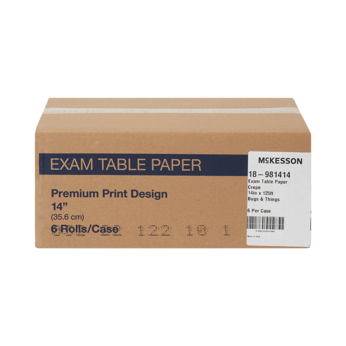 Table Paper McKesson 14 Inch Width 125 Foot Length Print (Bugs and Things) Crepe