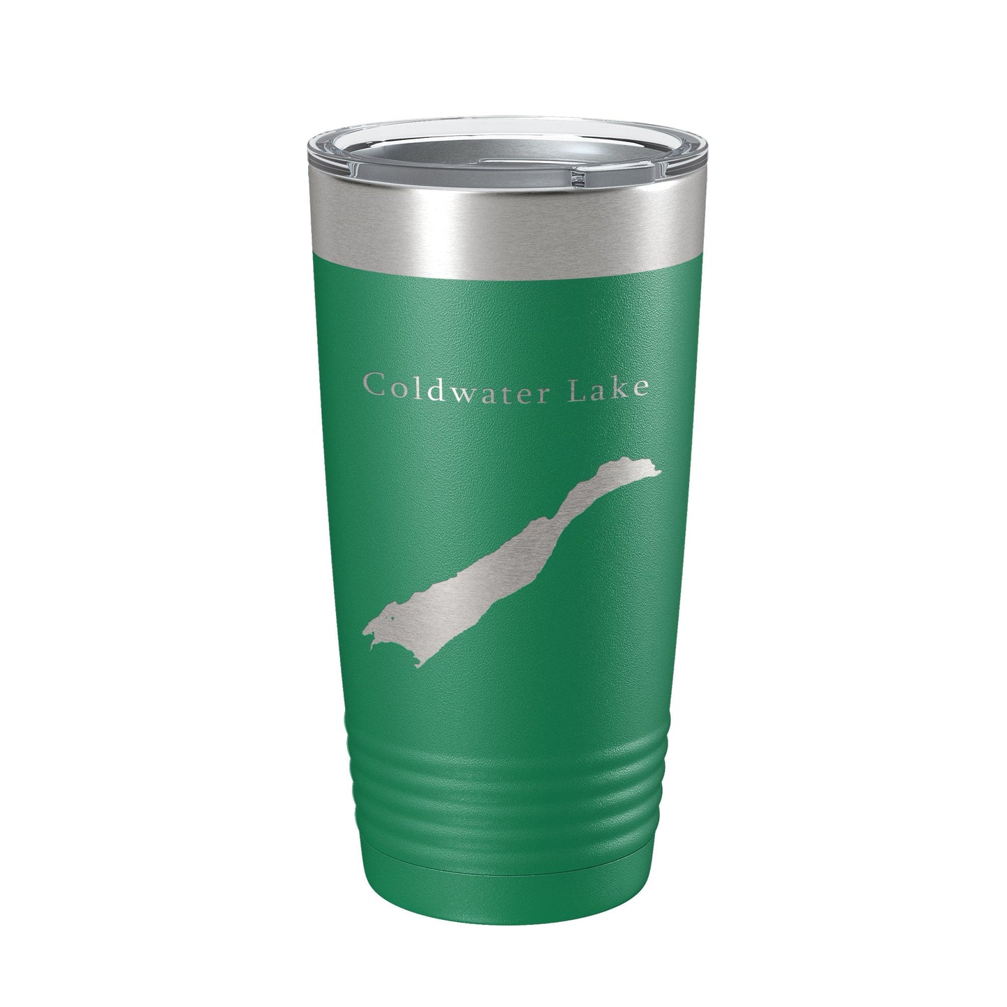 Coldwater Lake Map Tumbler Travel Mug Insulated Laser Engraved Coffee Cup Washington 20 oz-9