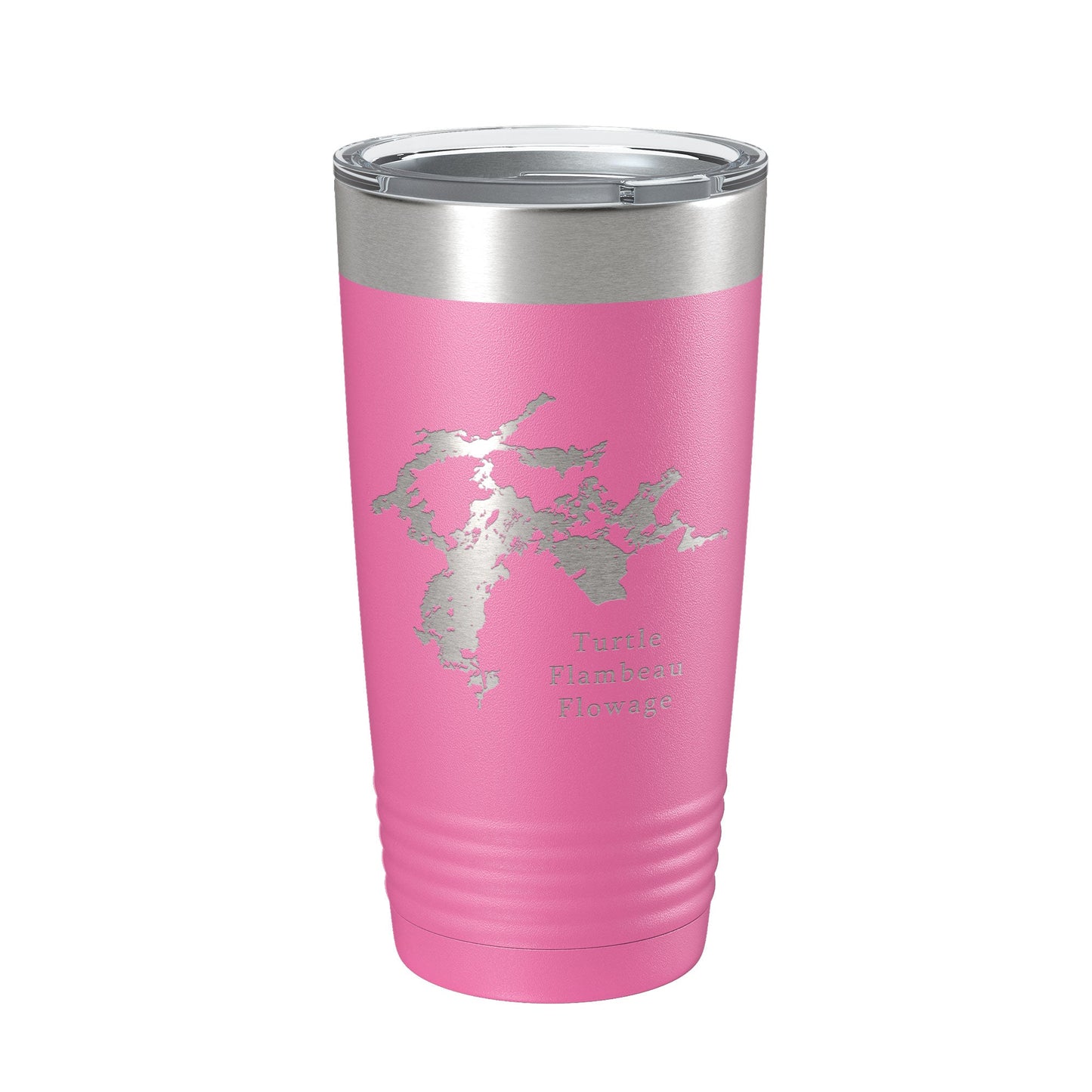 Turtle Flambeau Flowage Tumbler Lake Map Travel Mug Insulated Laser Engraved Coffee Cup Wisconsin 20 oz-11
