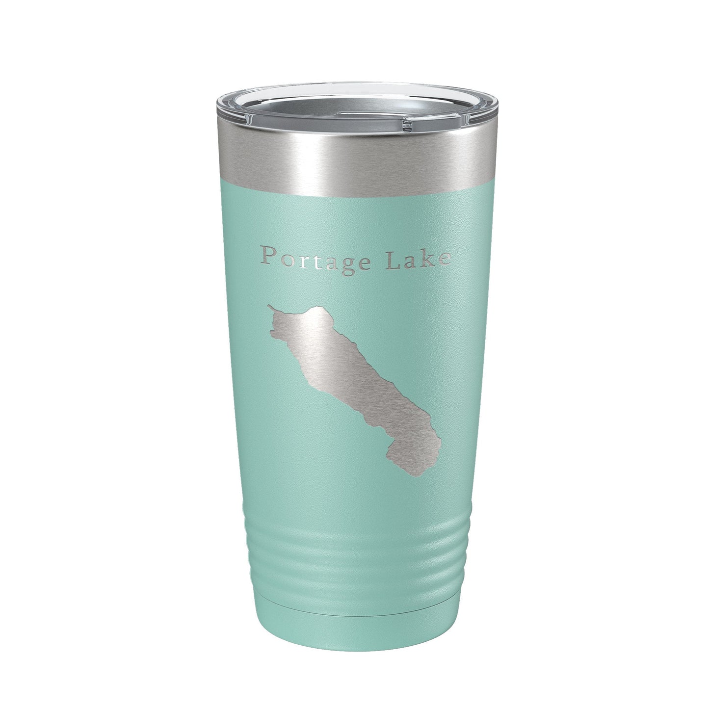 Portage Lake Map Tumbler Travel Mug Insulated Laser Engraved Coffee Cup Alaska 20 oz-12