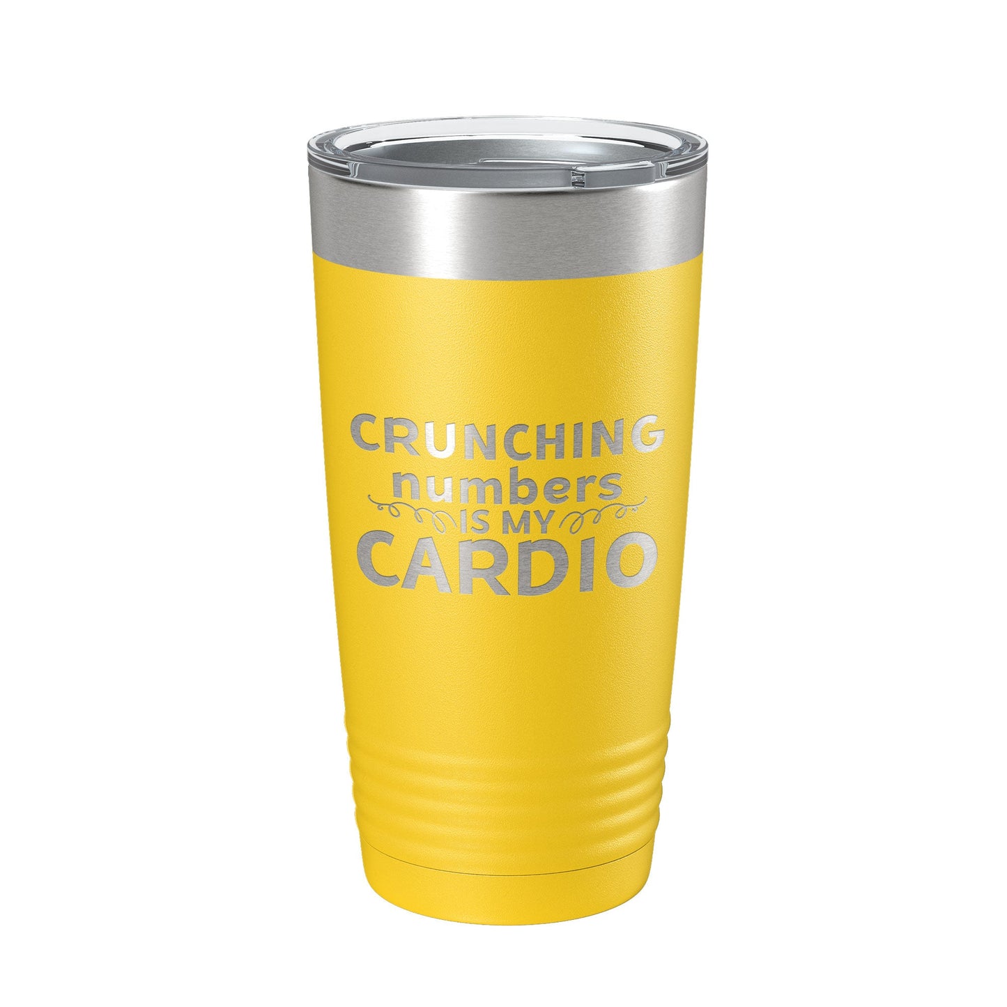 Crunching Numbers Is My Cardio Tumbler Travel Mug Insulated Laser Engraved Accountant Bookkeeper CPA Gift Funny Coffee Cup 20 oz-19