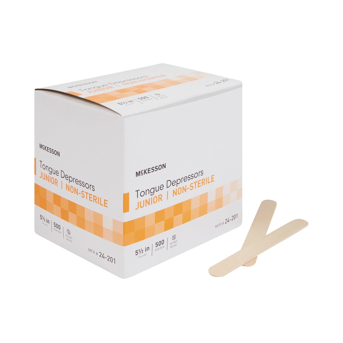 Tongue Depressor McKesson 5-1/2 Inch Length Wood Junior