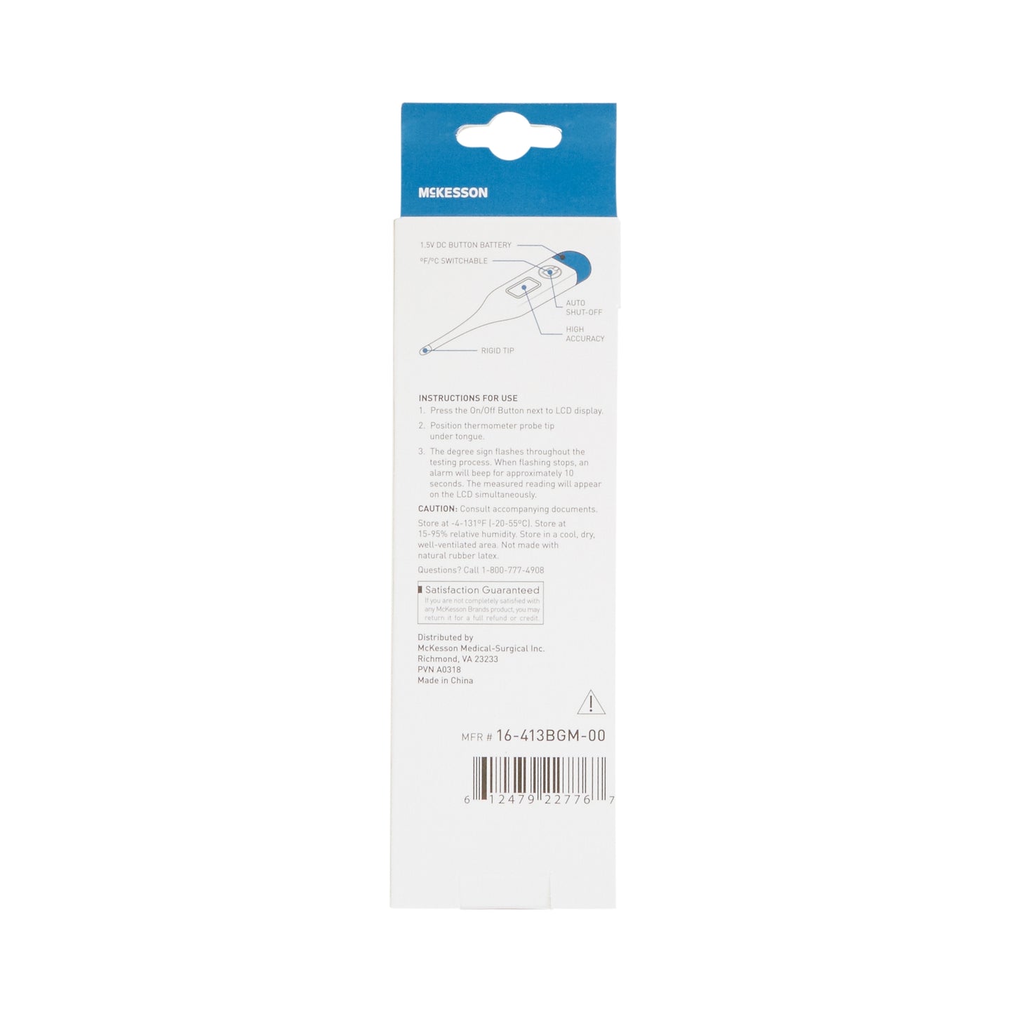 Digital Stick Thermometer McKesson Oral Probe Handheld