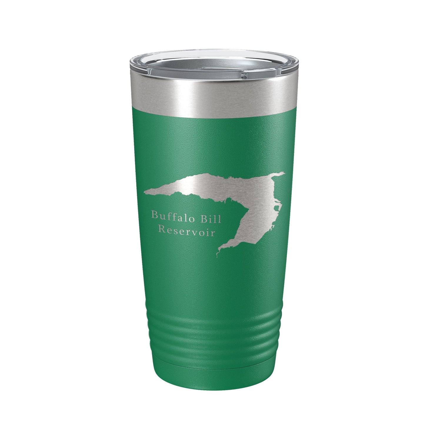 Buffalo Bill Reservoir Tumbler Lake Map Travel Mug Insulated Laser Engraved Coffee Cup Wyoming 20 oz-9