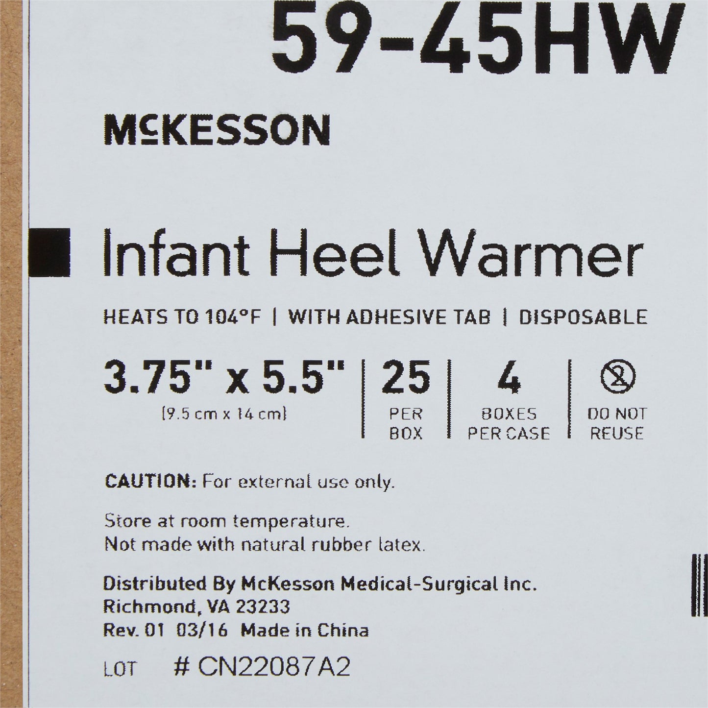 Instant Infant Heel Warmer McKesson Heel One Size Fits Most Nylon Cover / Polyethylene Disposable