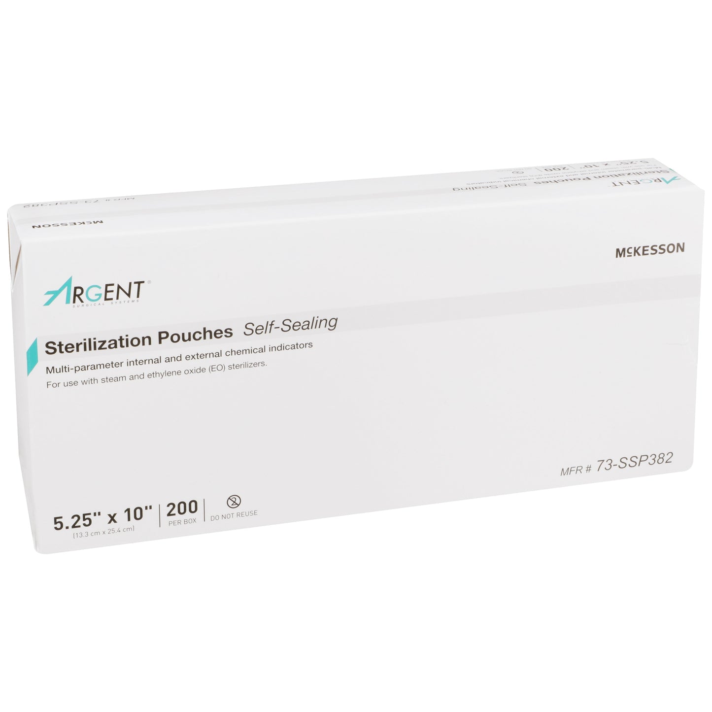 Sterilization Pouch McKesson Argent™ Sure-Check® Ethylene Oxide (EO) Gas / Steam 5-1/4 X 10 Inch Transparent / Blue Self Seal Paper / Film