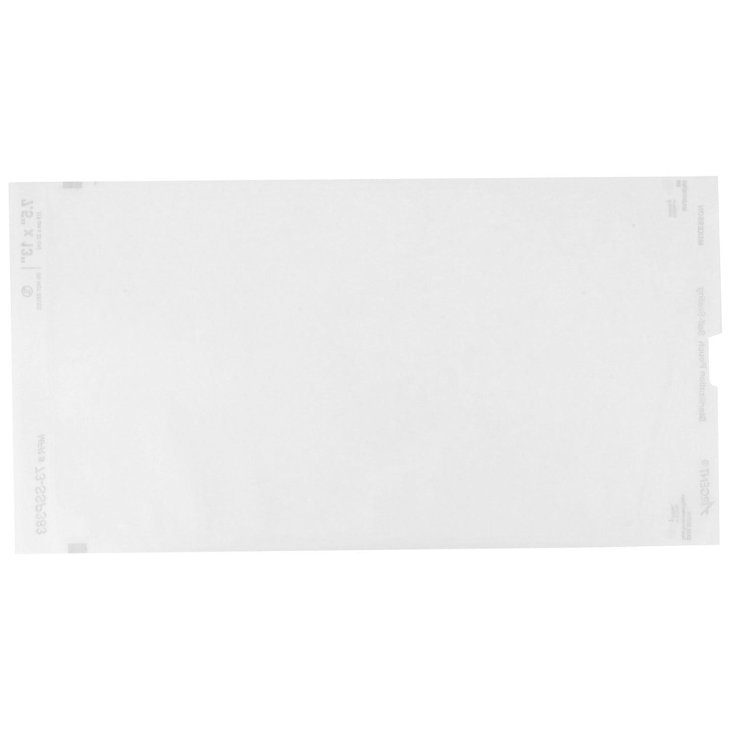Sterilization Pouch McKesson Argent™ Sure-Check® Ethylene Oxide (EO) Gas / Steam 7-1/2 X 13 Inch Transparent / Blue Self Seal Paper / Film