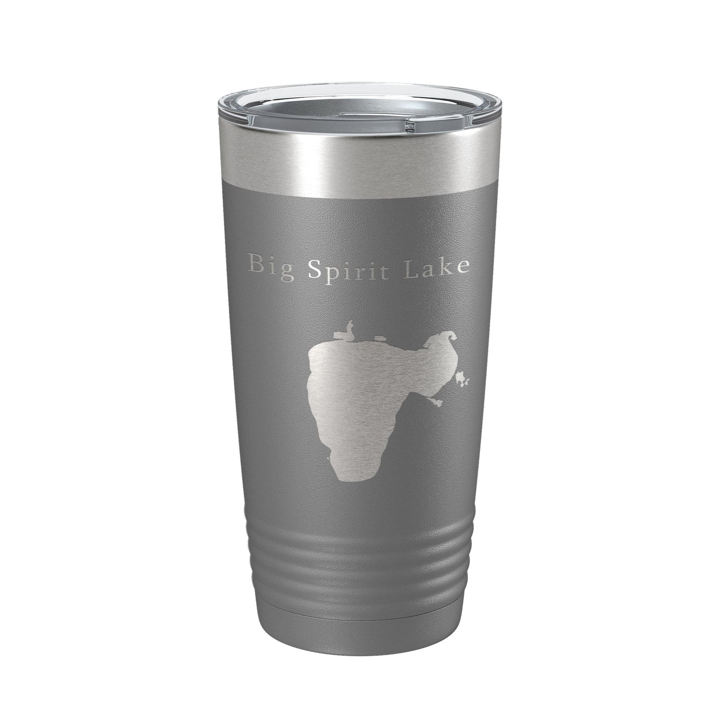 Big Spirit Lake Map Tumbler Travel Mug Insulated Laser Engraved Coffee Cup Iowa Minnesota 20 oz-16