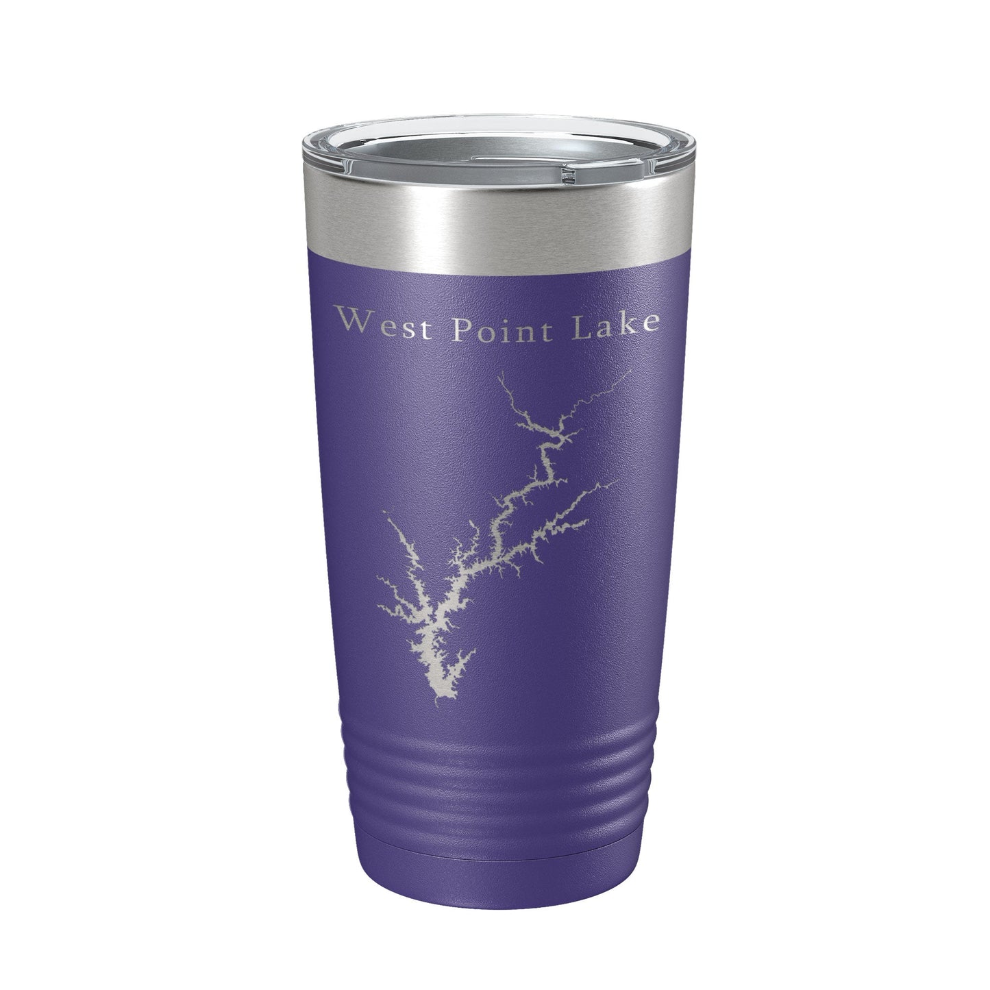 West Point Lake Map Tumbler Travel Mug Insulated Laser Engraved Coffee Cup Alabama Georgia 20 oz-15
