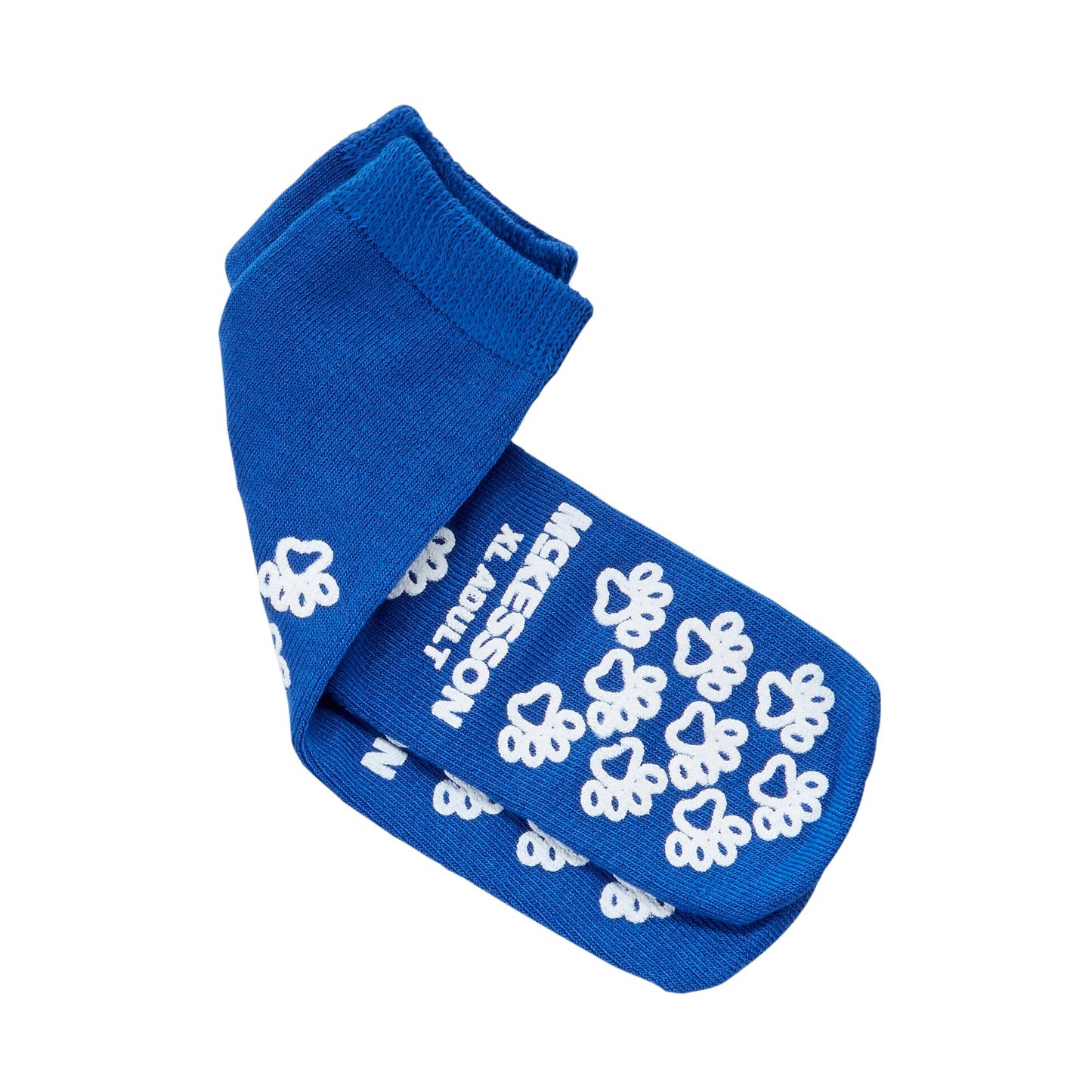 Slipper Socks McKesson Terries™ Unisex Adult X-Large Double Tread Single Patient Use Royal Blue