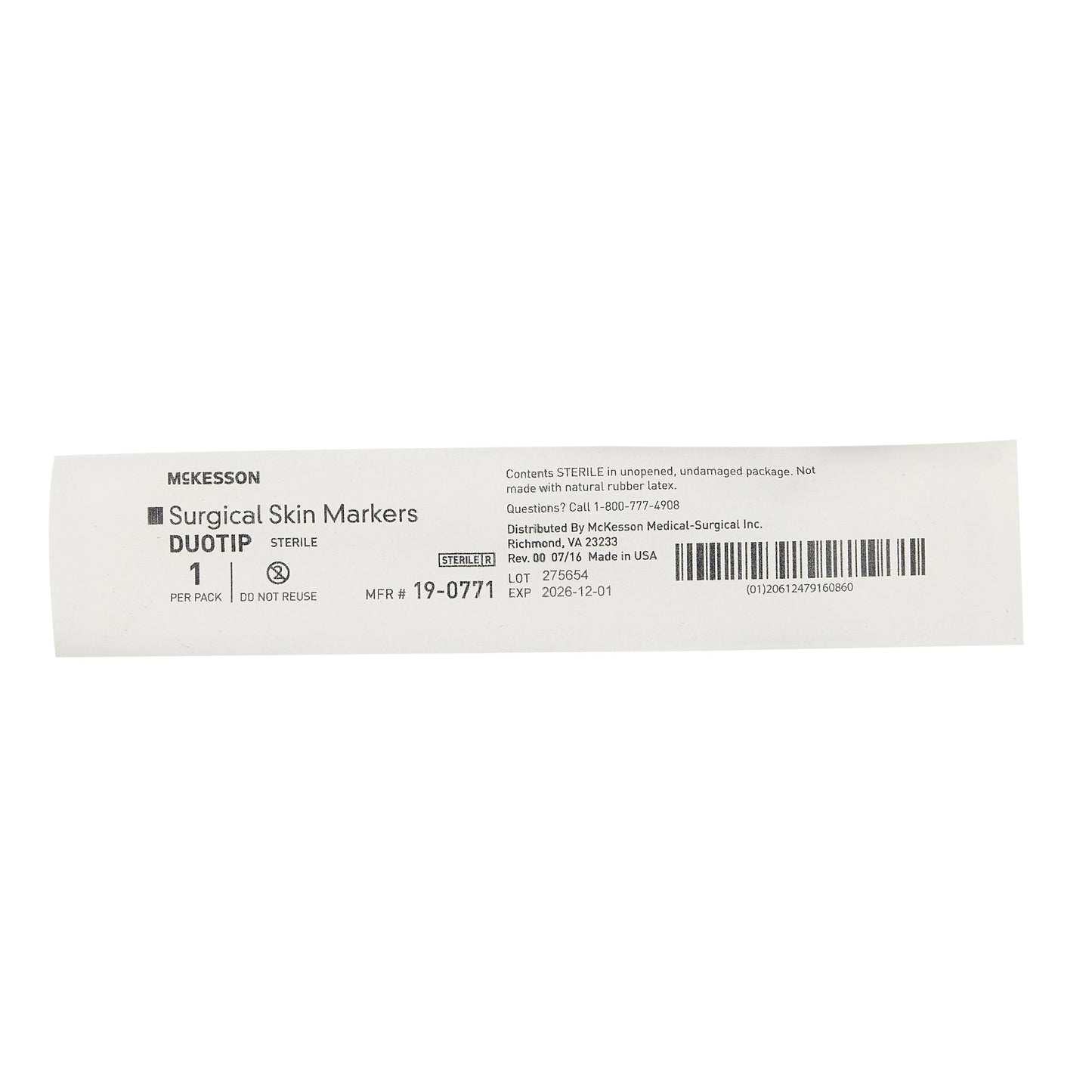 Skin Marker McKesson Prep-Resistant Gentian Violet Ink Sterile Full Size Dual Tip, Regular / Fine