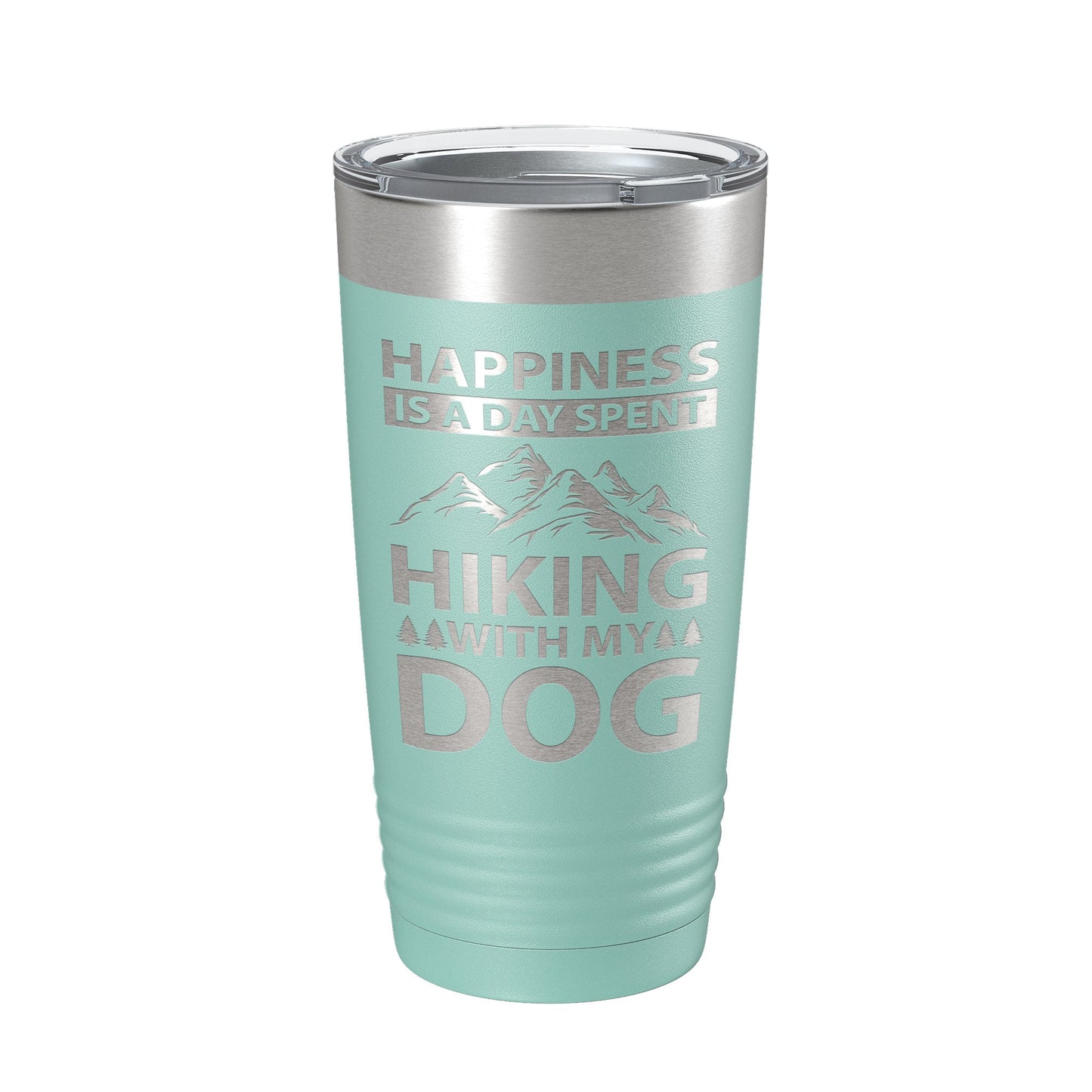 Dog Lover Tumbler Happiness Is A Day Spent Hiking With My Dog Travel Mug Insulated Laser Engraved Coffee Cup Happy 20 oz-12
