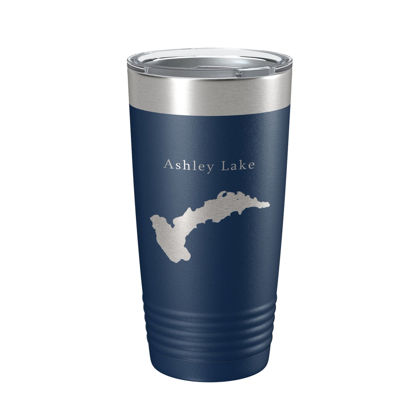 Ashley Lake Map Tumbler Travel Mug Insulated Laser Engraved Coffee Cup Montana 20 oz-2