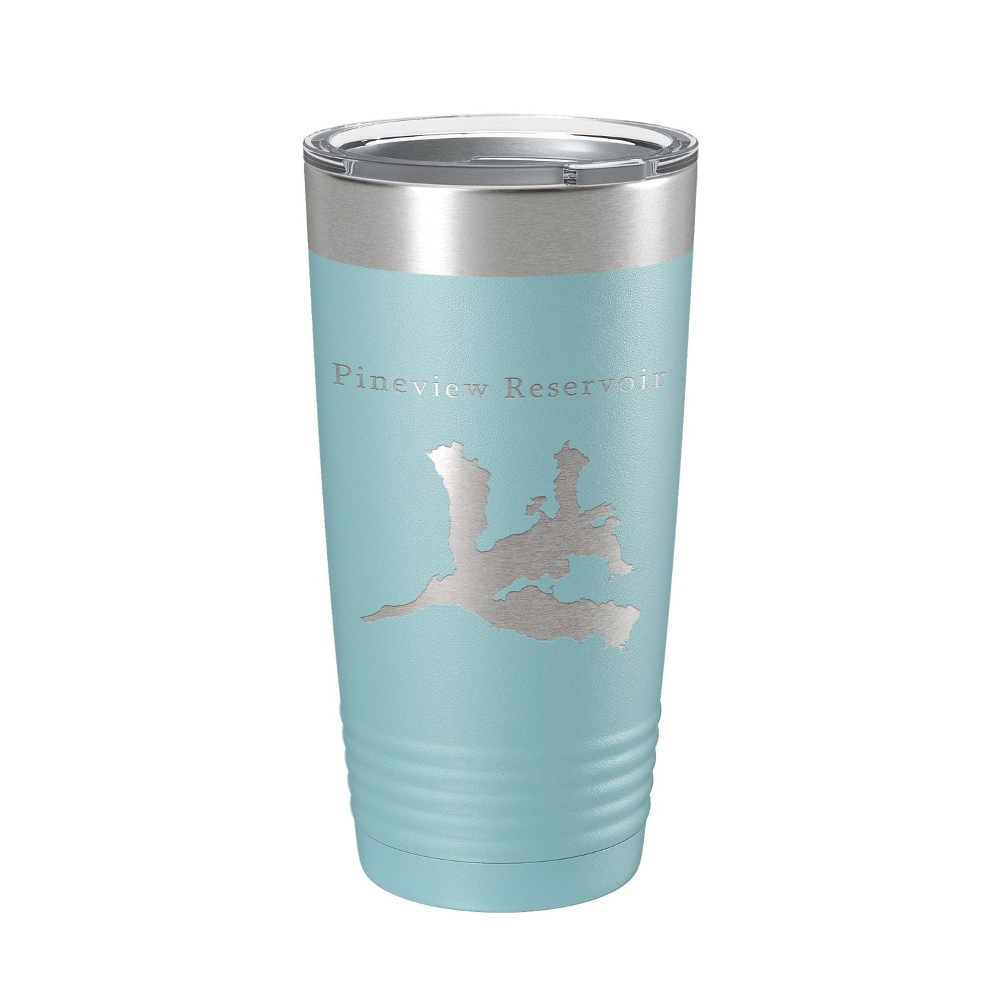 Pineview Reservoir Tumbler Lake Map Travel Mug Insulated Laser Engraved Coffee Cup Utah 20 oz-13
