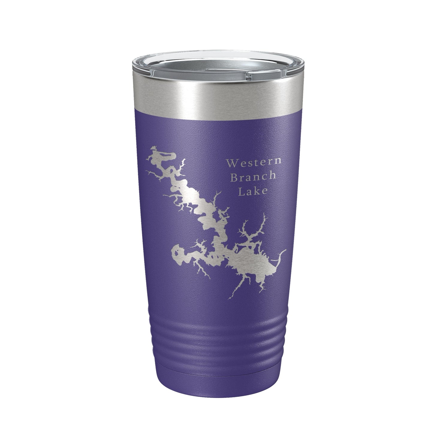 Western Branch Lake Reservoir Map Tumbler Travel Mug Insulated Laser Engraved Coffee Cup Suffolk Virginia 20 oz-15