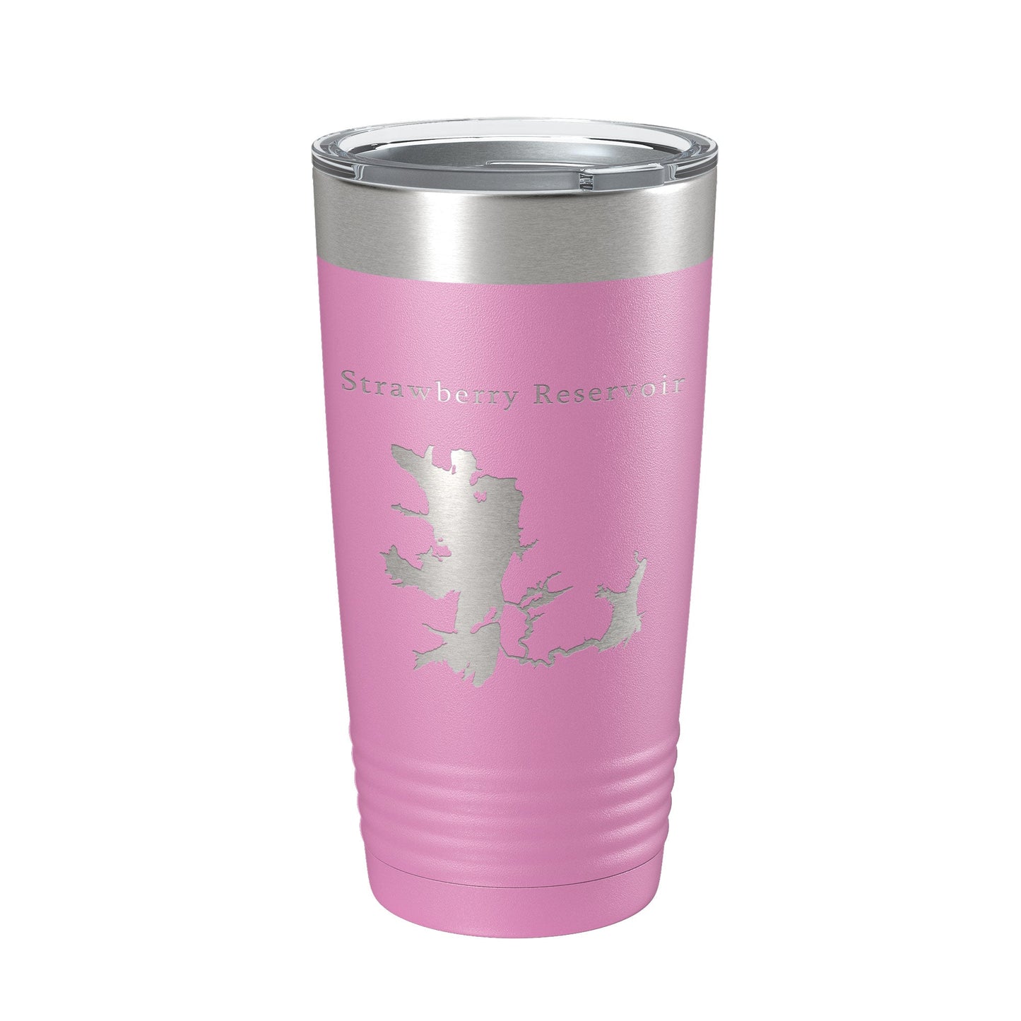 Strawberry Reservoir Tumbler Lake Map Travel Mug Insulated Laser Engraved Coffee Cup Utah 20 oz-14