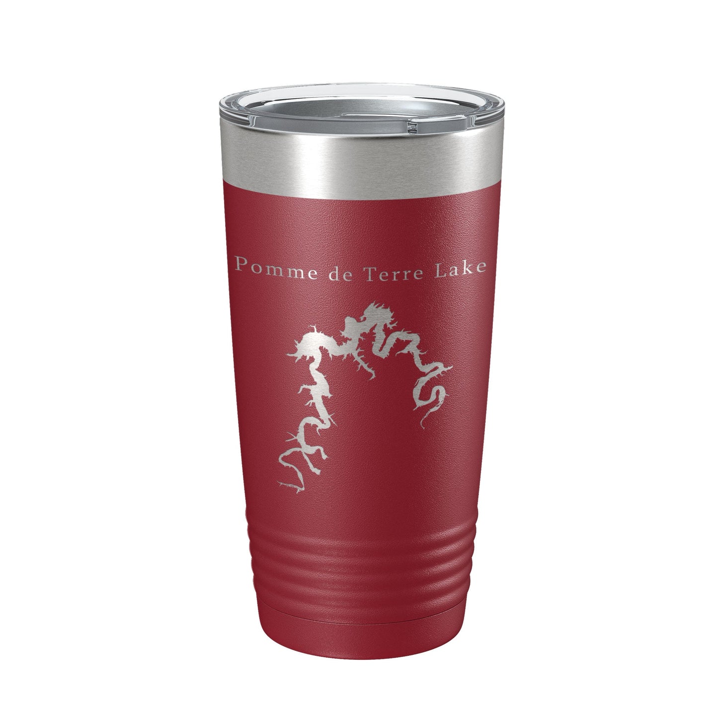 Pomme de Terre Lake Map Tumbler Travel Mug Insulated Laser Engraved Coffee Cup Missouri 20 oz-18