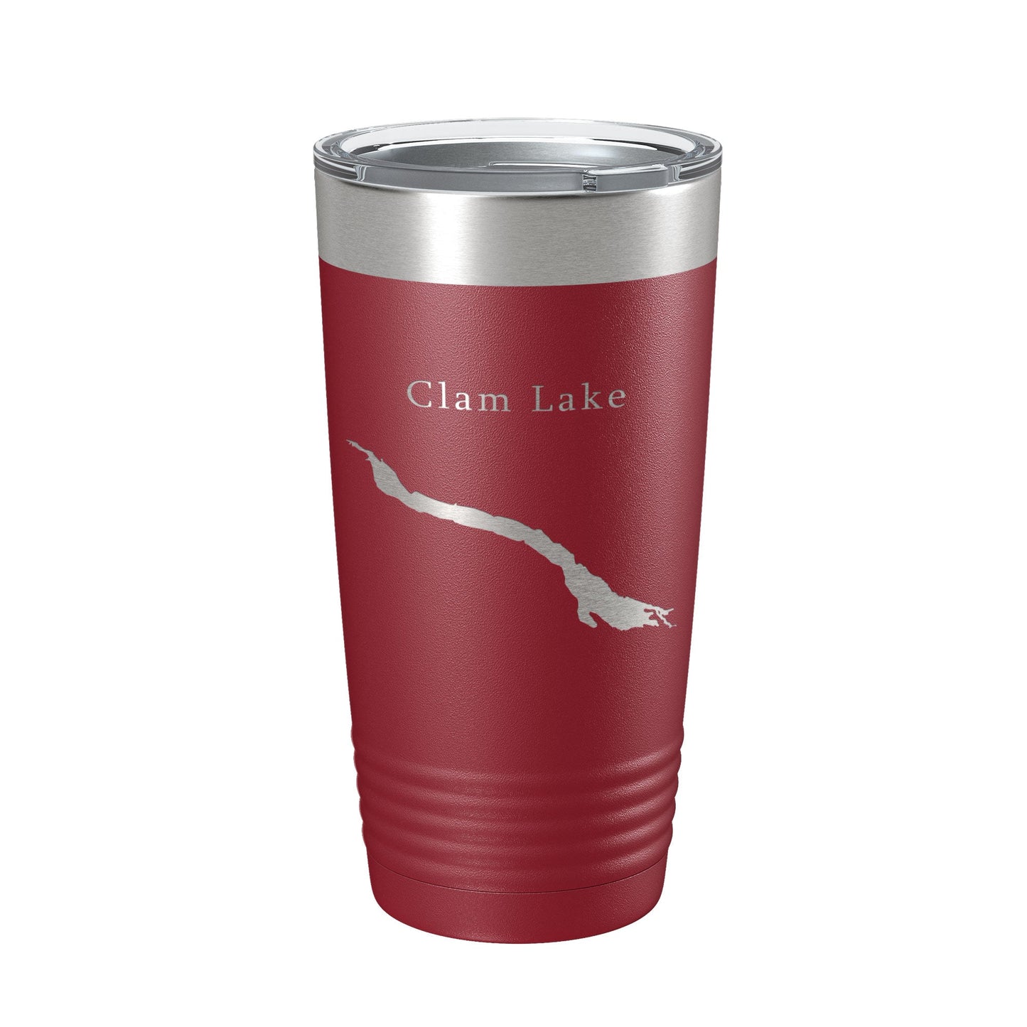 Clam Lake Map Tumbler Travel Mug Insulated Laser Engraved Coffee Cup Michigan 20 oz-18