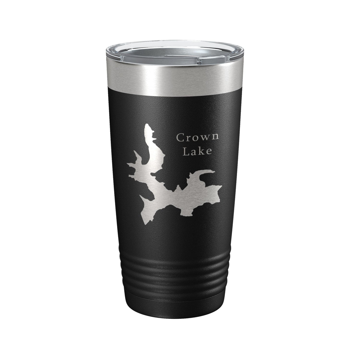 Crown Lake Map Tumbler Travel Mug Insulated Laser Engraved Coffee Cup Arkansas 20 oz-0