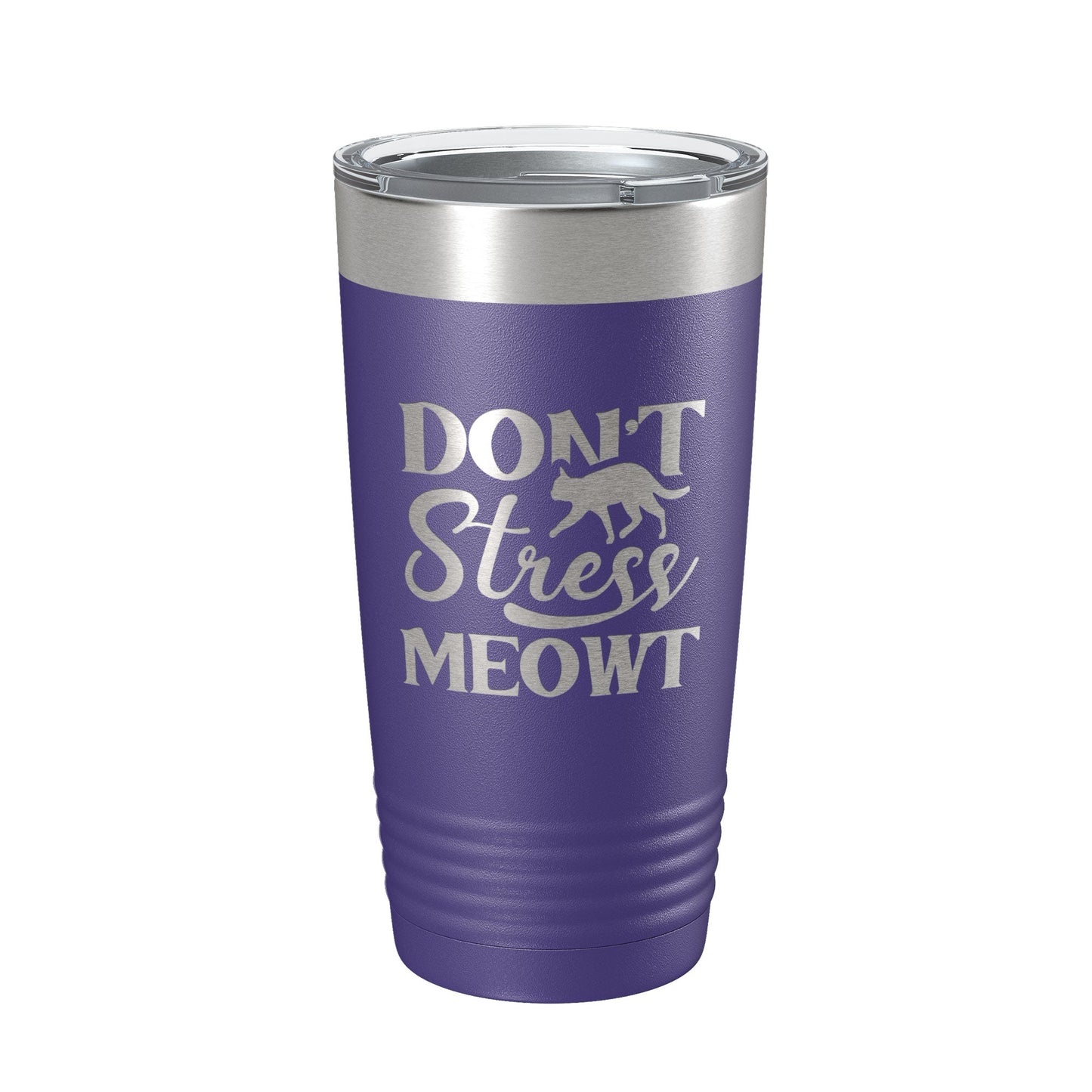 Don't Stress Meowt Tumbler Travel Mug Insulated Laser Engraved Funny Cat Lover Gift Coffee Cup 20 oz-15
