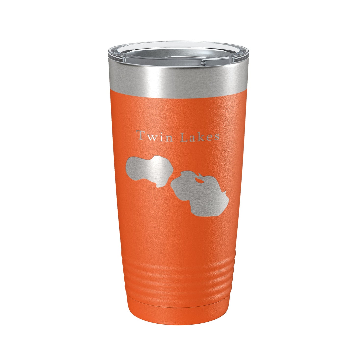 Twin Lakes Map Tumbler Travel Mug Insulated Laser Engraved Coffee Cup Muskegon County Michigan 20 oz-17