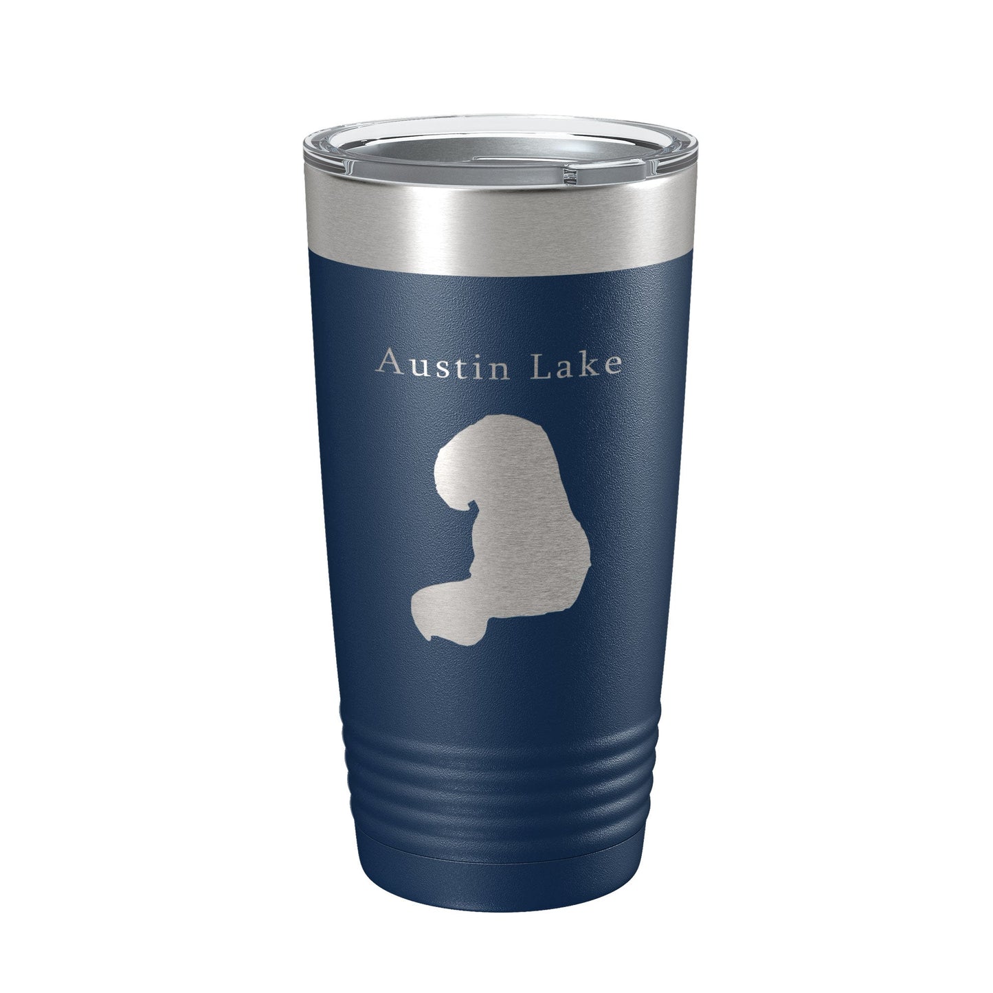 Austin Lake Map Tumbler Travel Mug Insulated Laser Engraved Coffee Cup Michigan 20 oz-2