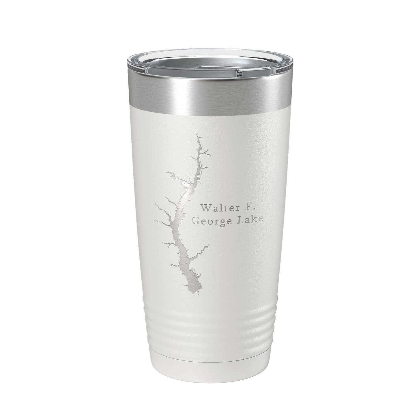 Walter F. George Lake Map Tumbler Travel Mug Insulated Laser Engraved Coffee Cup Alabama Georgia 20 oz-7