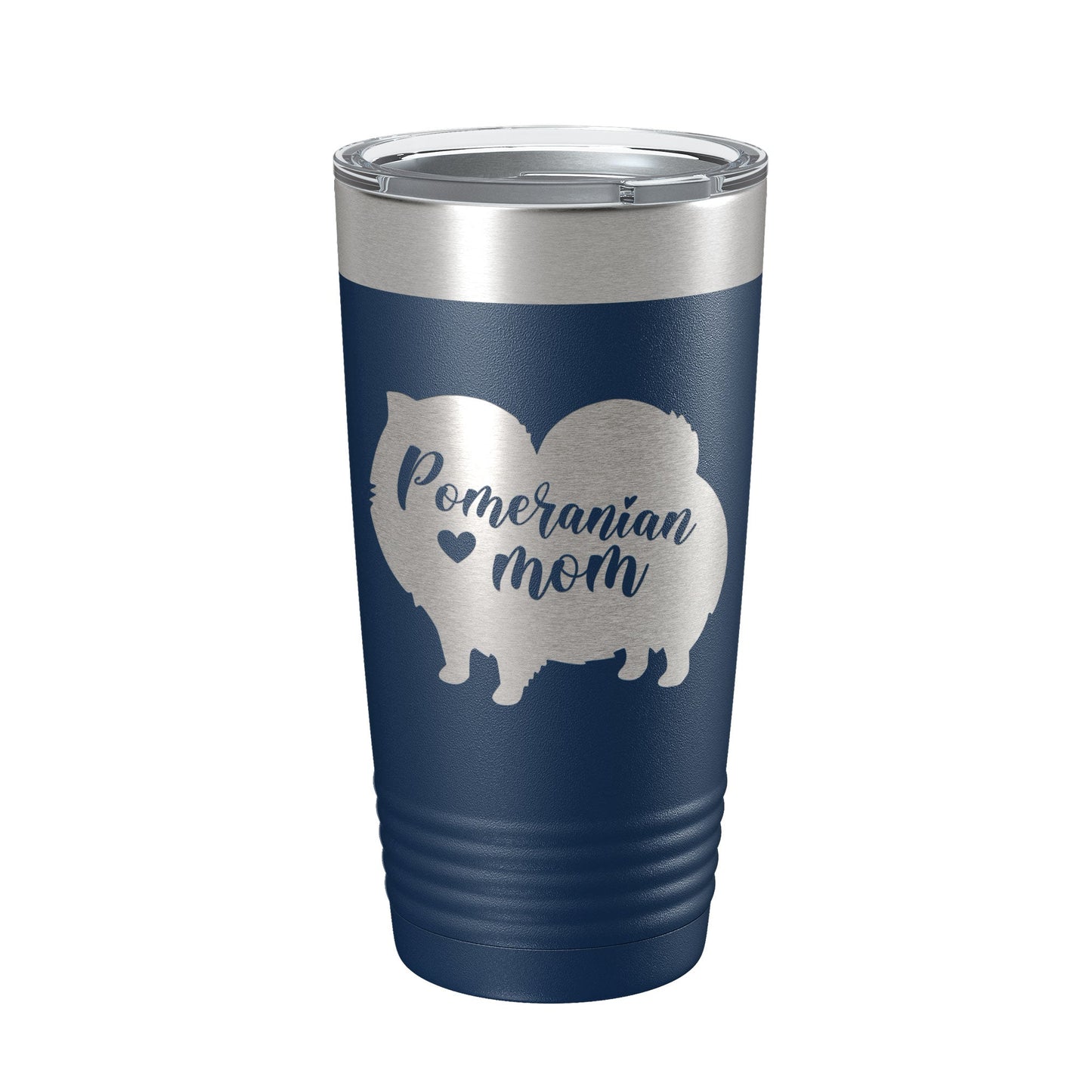 Pomeranian Mom Tumbler Dog Travel Mug Gift Insulated Laser Engraved Coffee Cup 20 oz-2