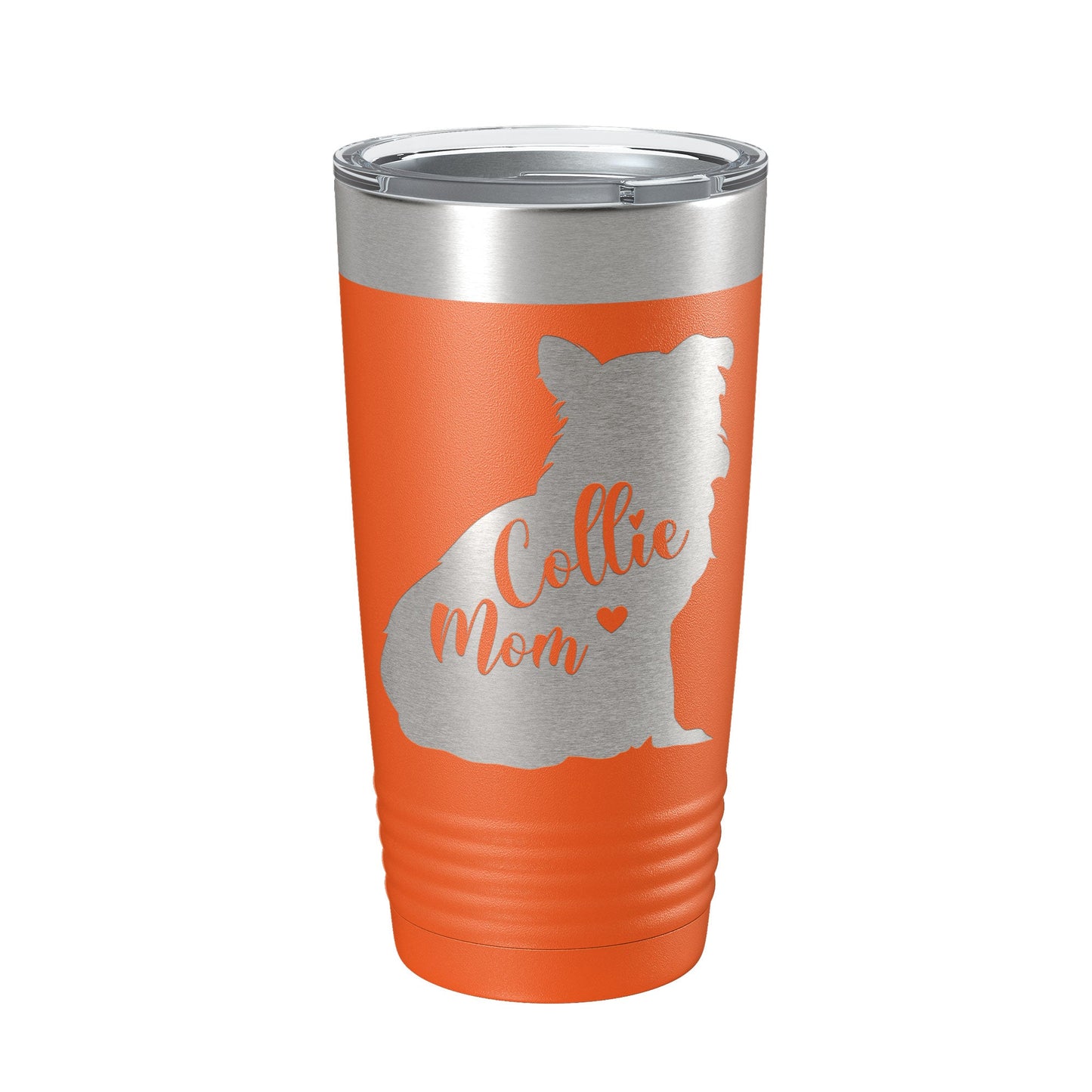 Collie Mom Tumbler Dog Travel Mug Gift Insulated Laser Engraved Coffee Cup 20 oz-17