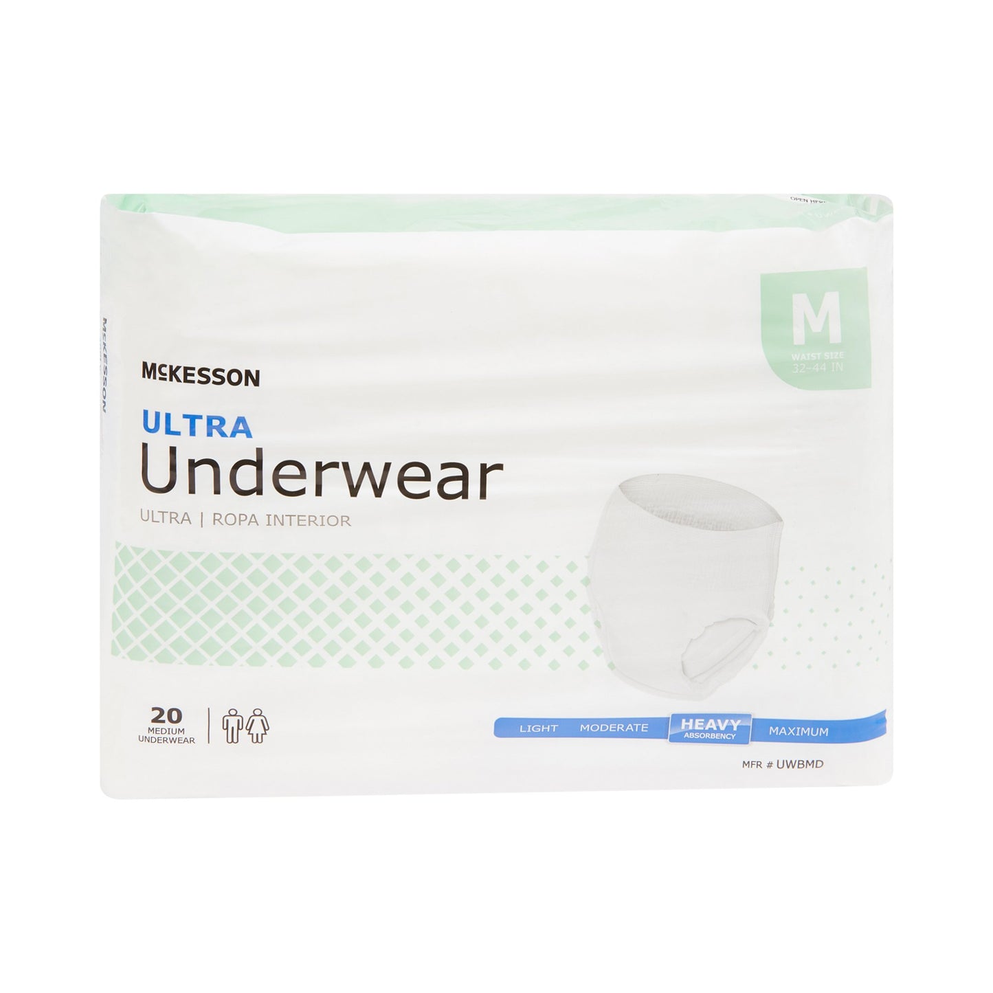 Unisex Adult Absorbent Underwear McKesson Ultra Pull On with Tear Away Seams Medium Disposable Heavy Absorbency