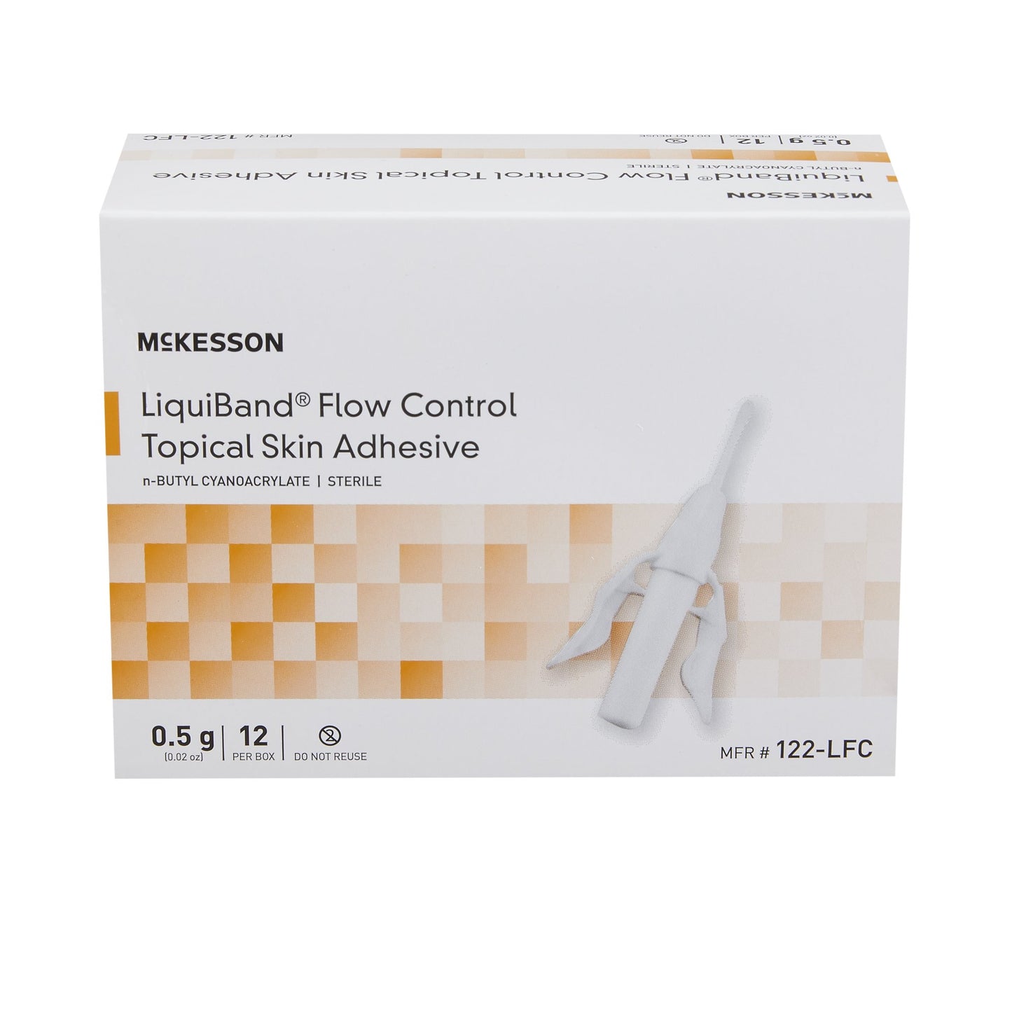 Skin Adhesive McKesson LiquiBand® Flow Control 0.5 mL Liquid Precision Applicator Tip n-Butyl Cyanoacrylate