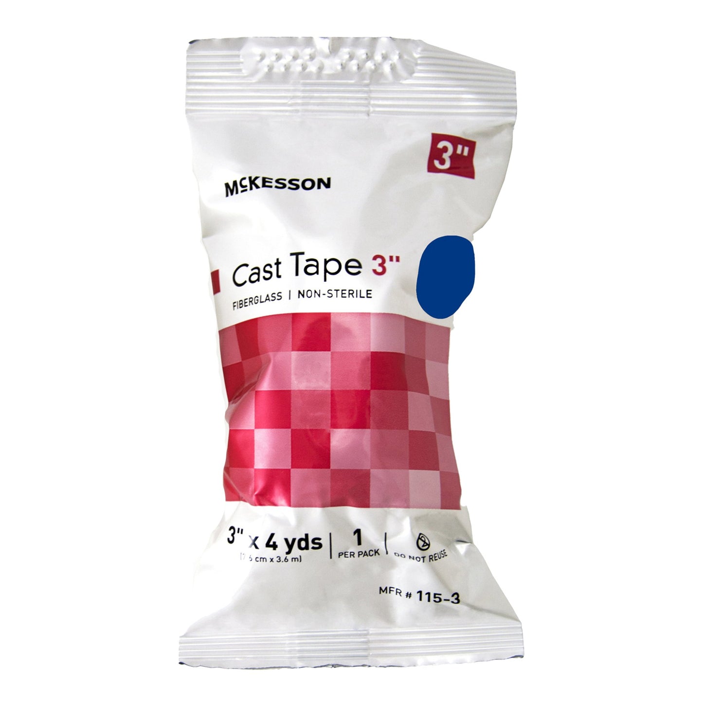 Cast Tape McKesson 3 Inch X 12 Foot Fiberglass Blue