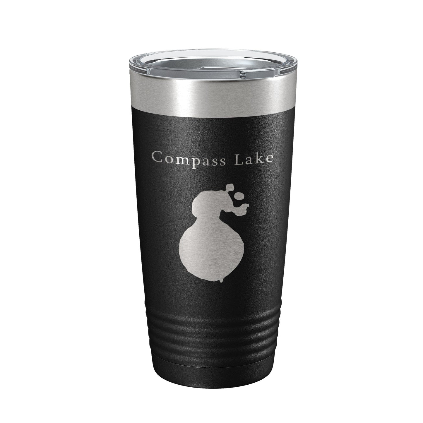 Compass Lake Map Tumbler Travel Mug Insulated Laser Engraved Coffee Cup Florida 20 oz-0