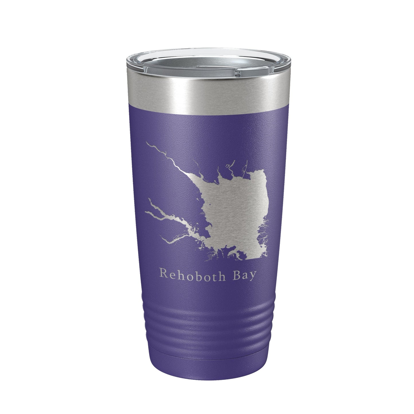 Rehoboth Bay Tumbler Lake Map Travel Mug Insulated Laser Engraved Coffee Cup Delaware 20 oz-15