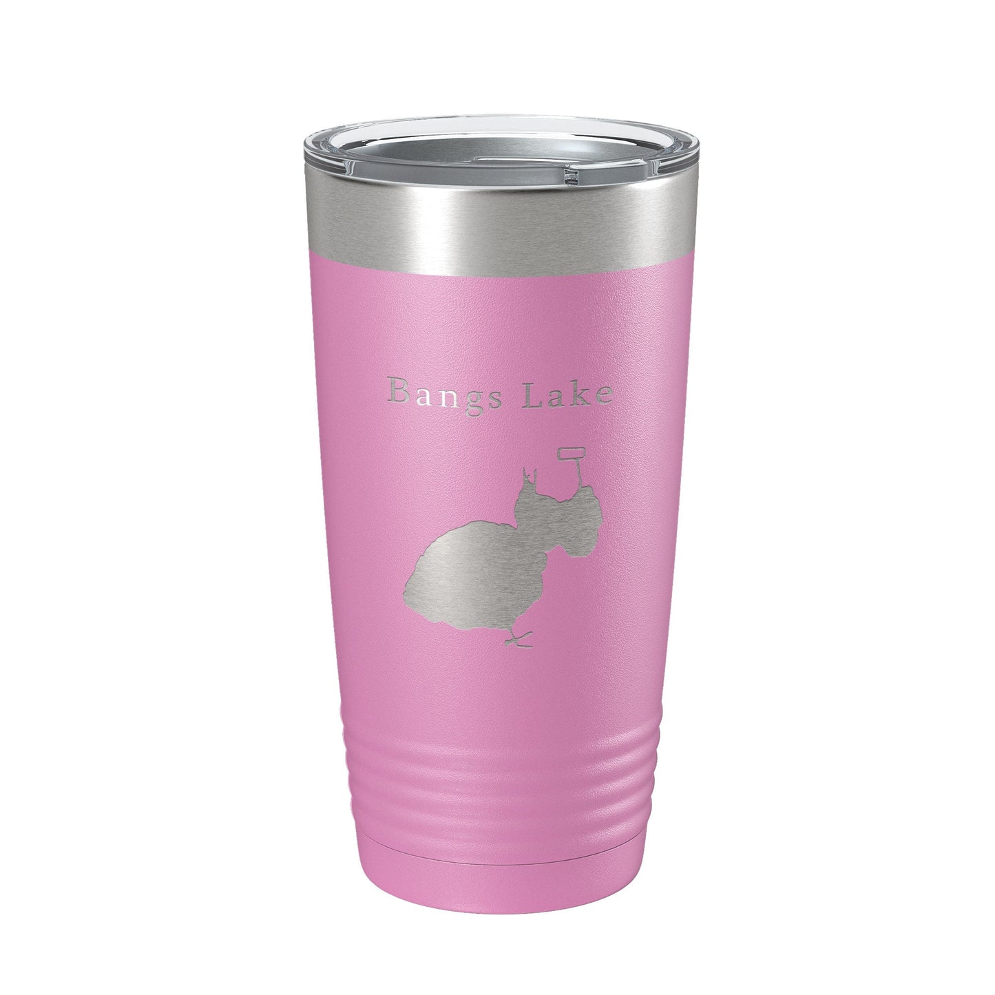 Bangs Lake Map Tumbler Travel Mug Insulated Laser Engraved Coffee Cup Illinois 20 oz-14