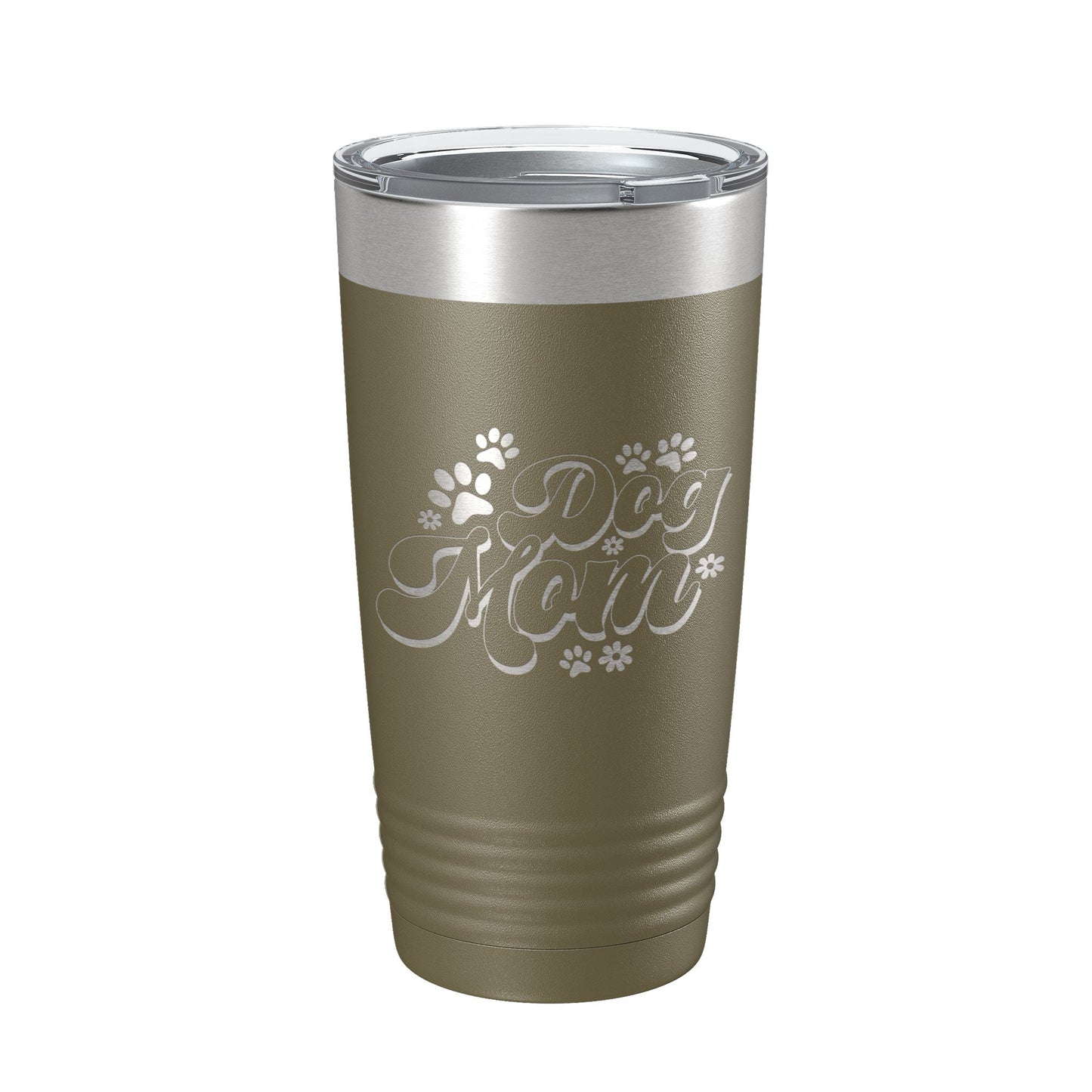 Dog Mom Tumbler Travel Mug Retro Insulated Laser Engraved Coffee Cup 20 oz-21
