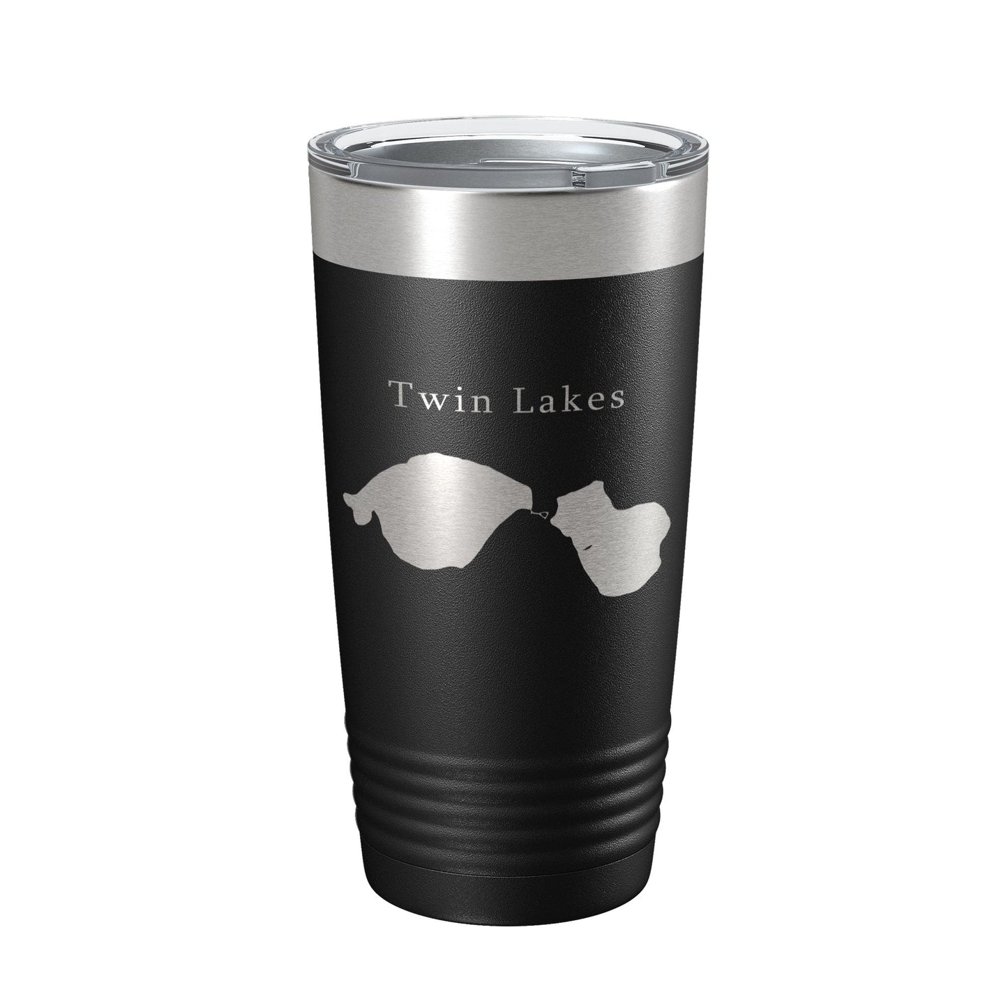 Twin Lakes Map Tumbler Travel Mug Insulated Laser Engraved Coffee Cup Lewiston Montmorency County Michigan 20 oz-5
