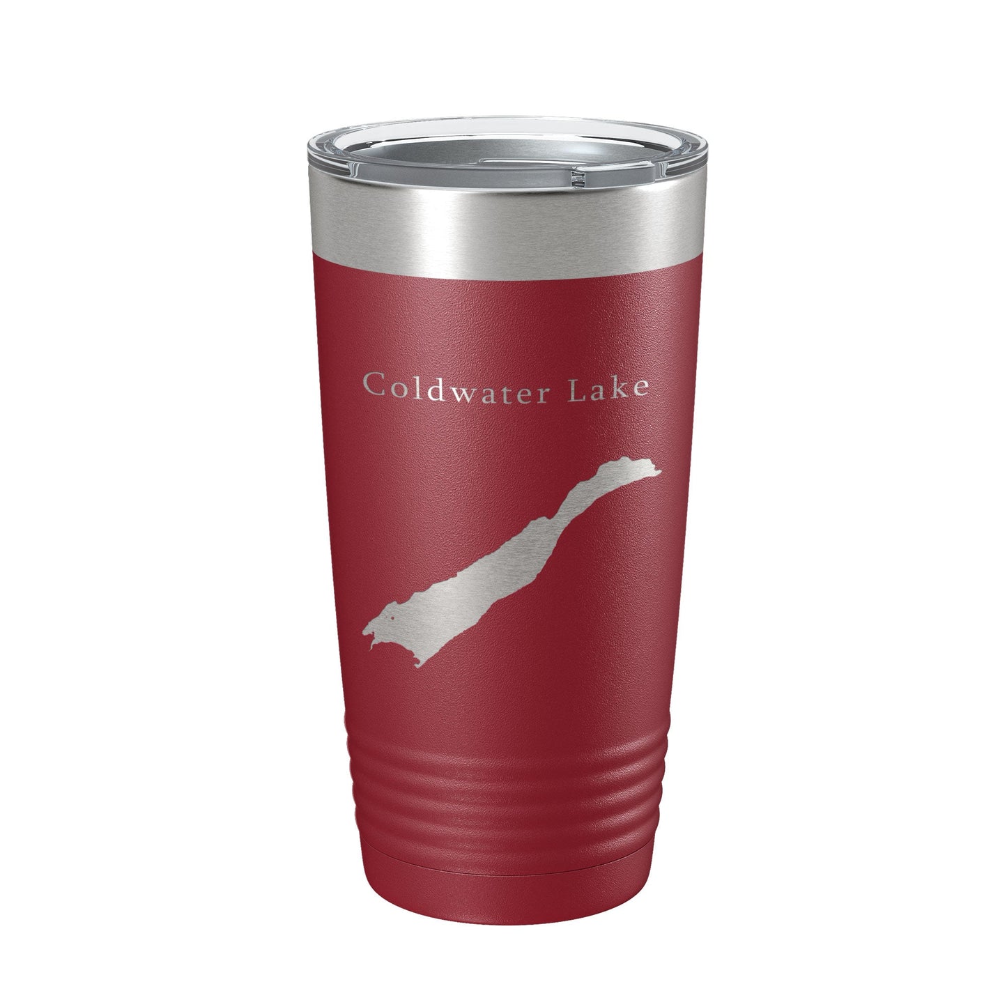 Coldwater Lake Map Tumbler Travel Mug Insulated Laser Engraved Coffee Cup Washington 20 oz-18