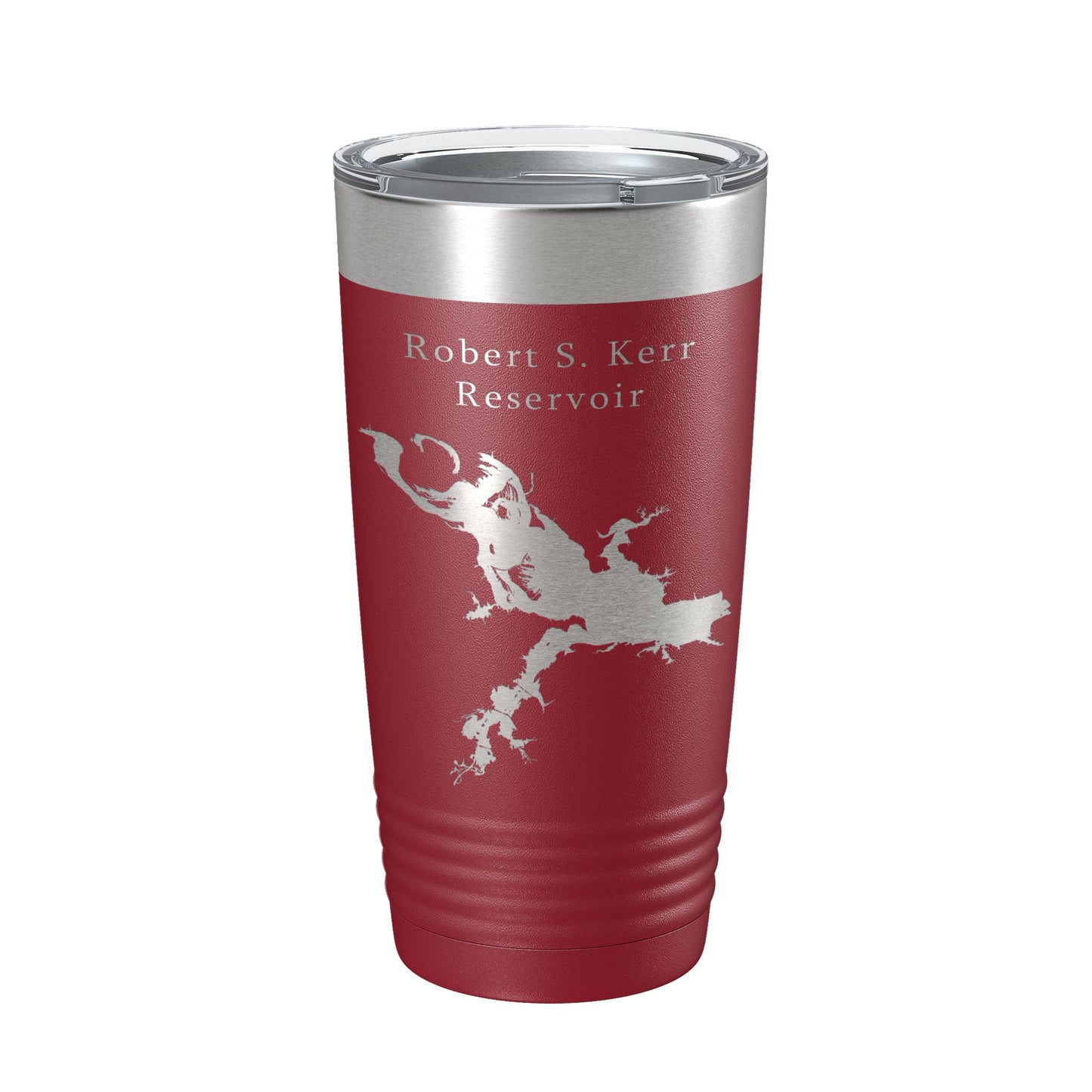 Robert S. Kerr Reservoir Tumbler Lake Map Travel Mug Insulated Laser Engraved Coffee Cup Oklahoma 20 oz-18