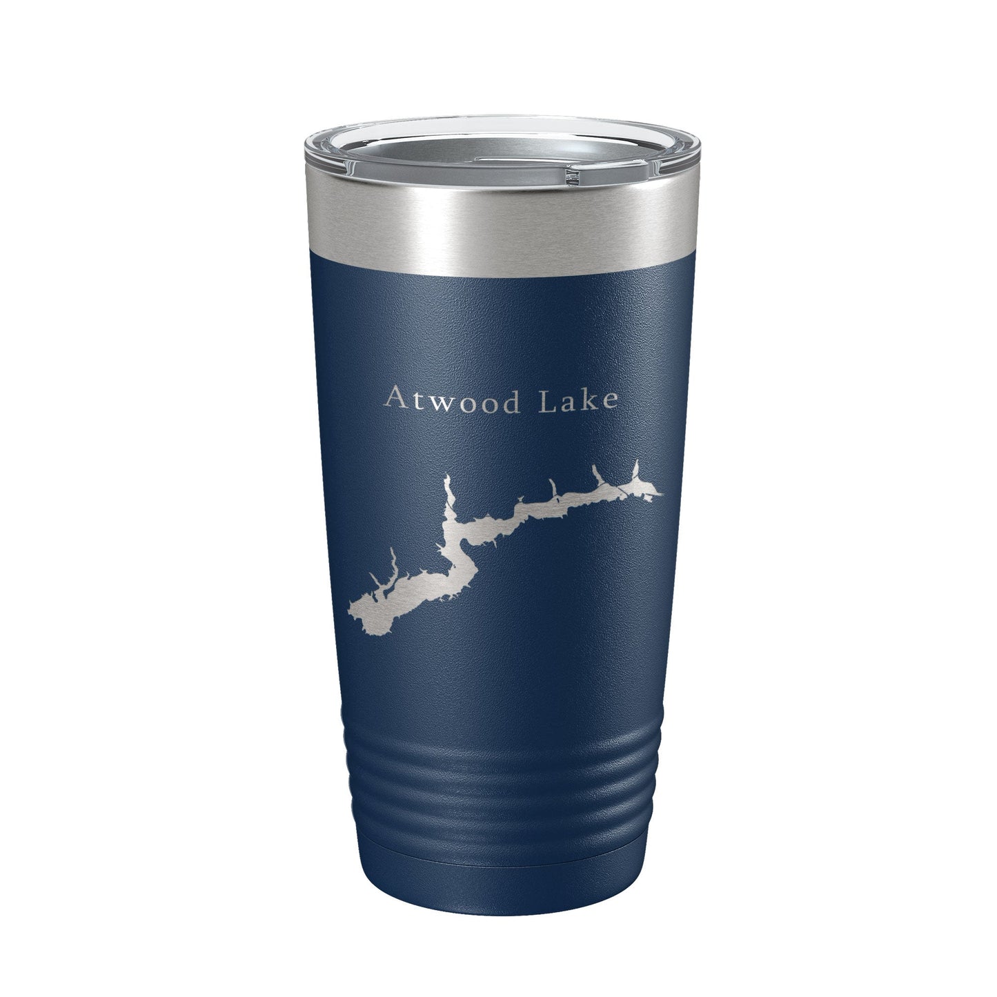 Atwood Lake Map Tumbler Travel Mug Insulated Laser Engraved Coffee Cup Ohio 20 oz-8